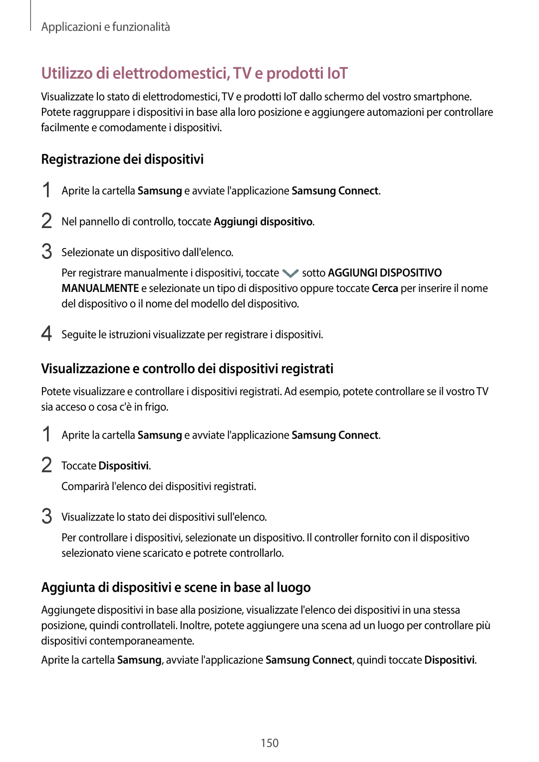 Samsung SM-G955FZSAITV Utilizzo di elettrodomestici, TV e prodotti IoT, Registrazione dei dispositivi, Toccate Dispositivi 