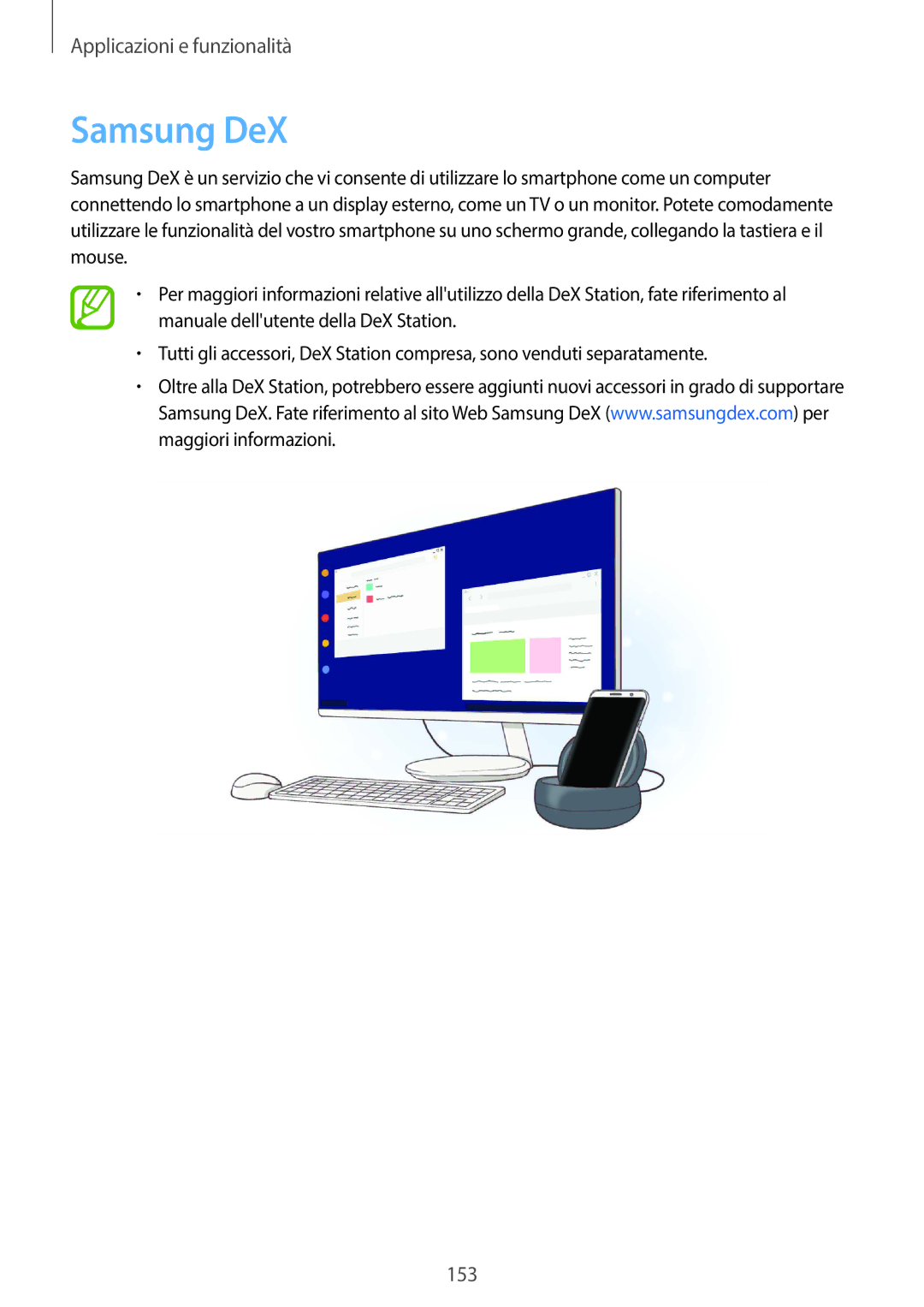 Samsung SM-G950FZKAITV, SM-G955FZSAITV, SM-G955FZVAITV, SM-G950FZSAITV, SM-G955FZKAITV, SM-G950FZVAITV manual Samsung DeX 