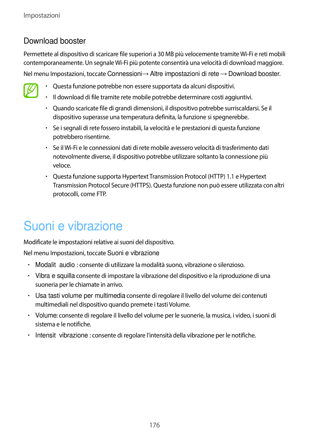 Samsung SM-G950FZSAITV, SM-G955FZSAITV, SM-G955FZVAITV, SM-G950FZKAITV, SM-G955FZKAITV Suoni e vibrazione, Download booster 