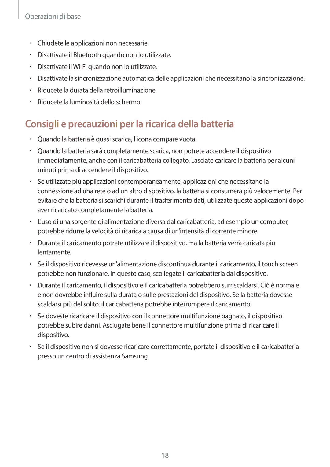 Samsung SM-G955FZSAITV, SM-G955FZVAITV, SM-G950FZSAITV, SM-G950FZKAITV Consigli e precauzioni per la ricarica della batteria 