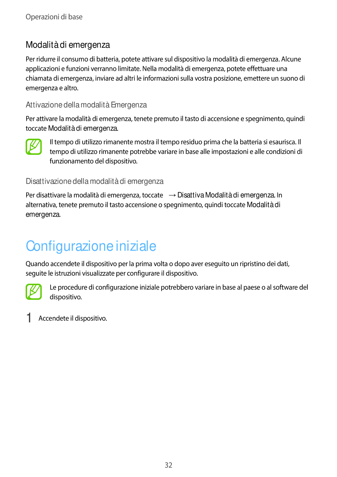 Samsung SM-G950FZSAITV manual Configurazione iniziale, Modalità di emergenza, Attivazione della modalità Emergenza 