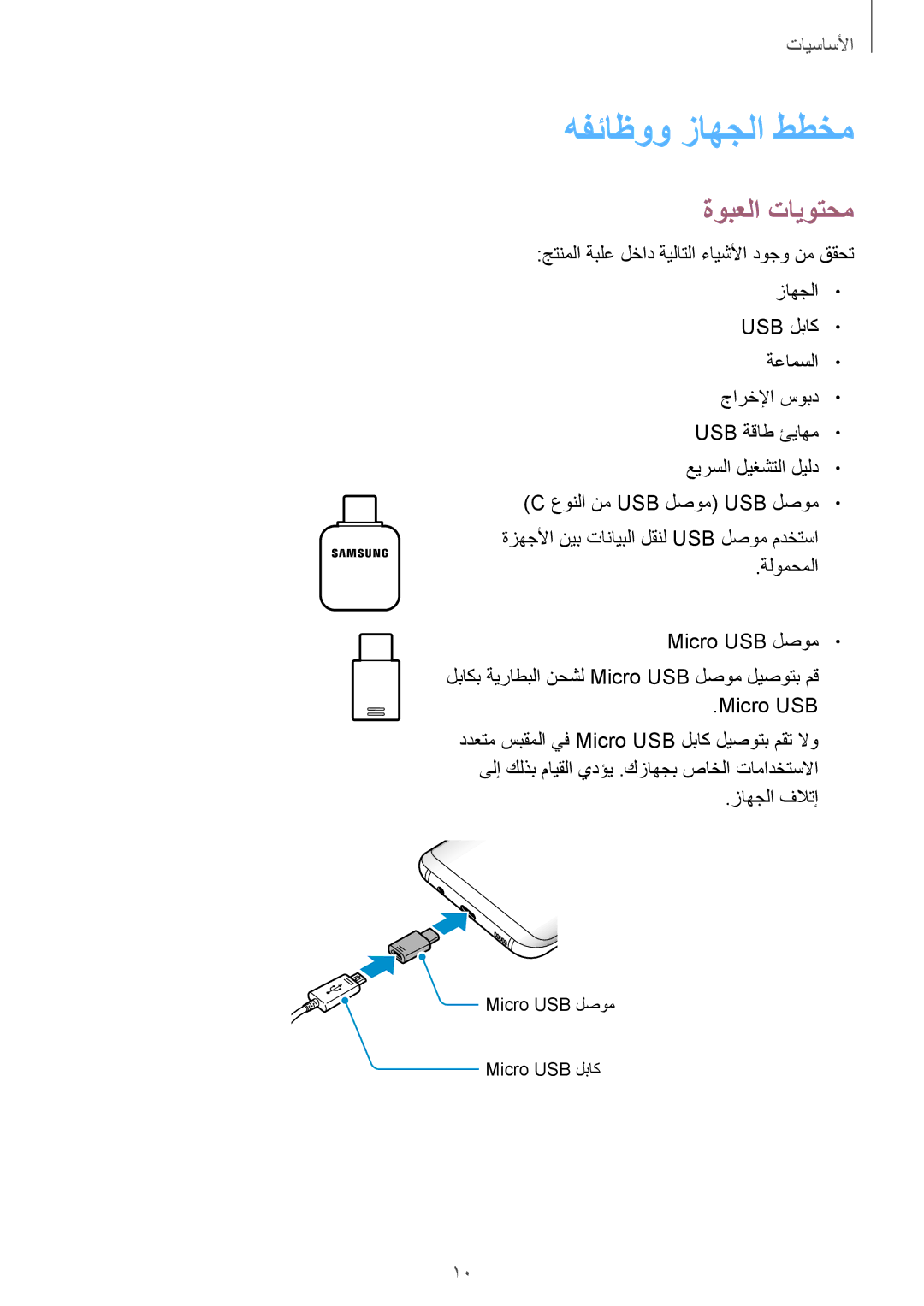 Samsung SM-G955FZBDKSA, SM-G955FZVDKSA, SM-G950FZKDKSA, SM-G950FZDDKSA, SM-G950FZVDKSA هفئاظوو زاهجلا ططخم, ةوبعلا تايوتحم 