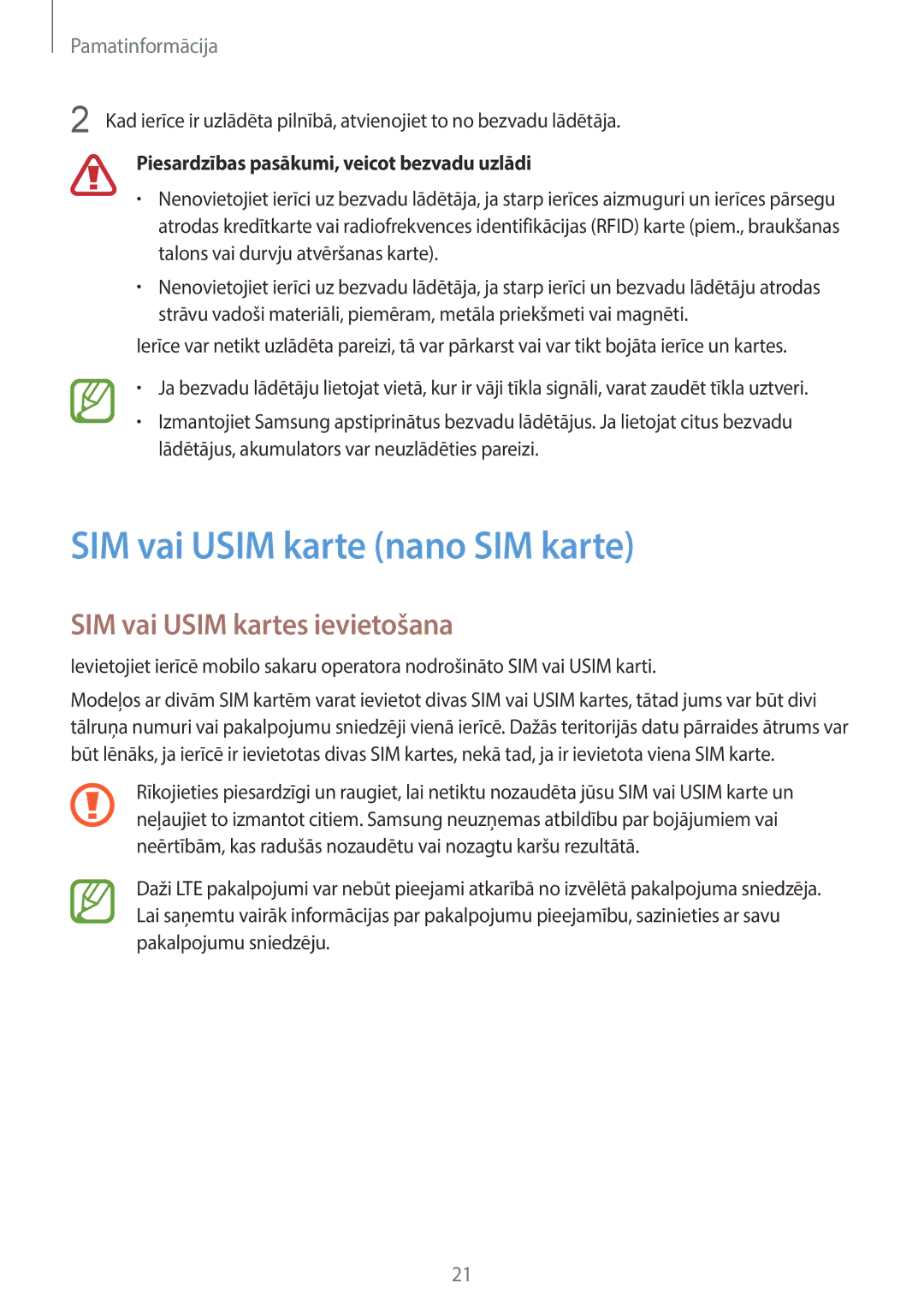 Samsung SM-G965FZPDSEB, SM-G960FZBDSEB, SM-G965FZKDSEB SIM vai Usim karte nano SIM karte, SIM vai Usim kartes ievietošana 