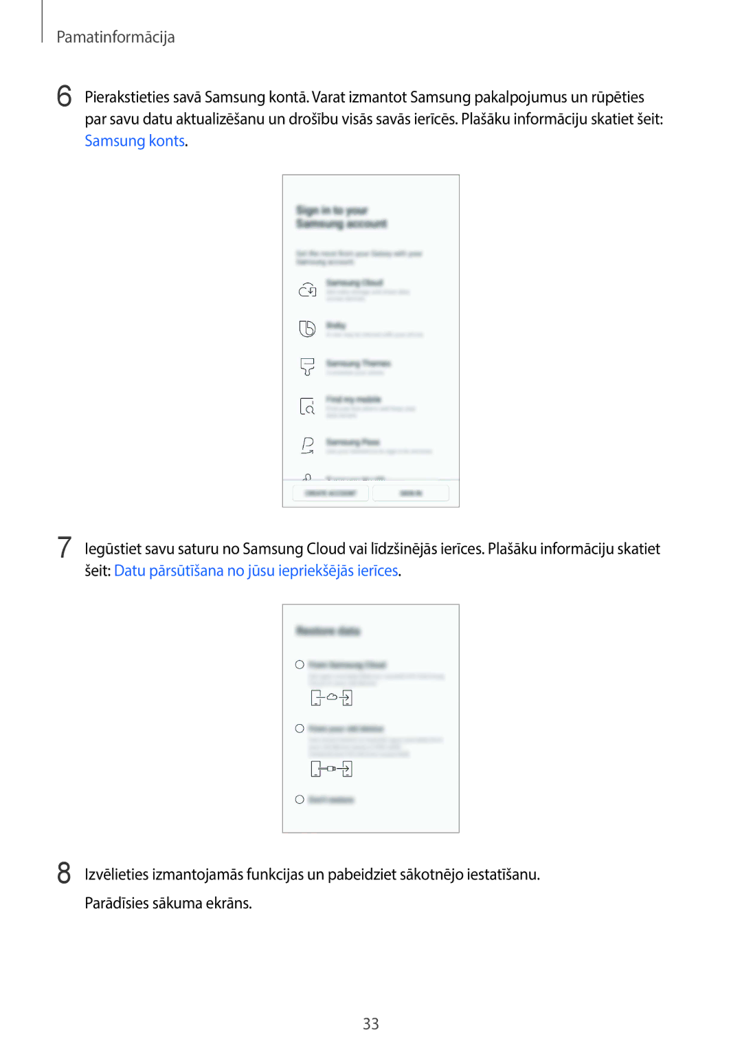 Samsung SM-G965FZPDSEB, SM-G960FZBDSEB, SM-G965FZKDSEB, SM-G965FZBDSEB, SM-G960FZKDSEB, SM-G960FZPDSEB manual Pamatinformācija 