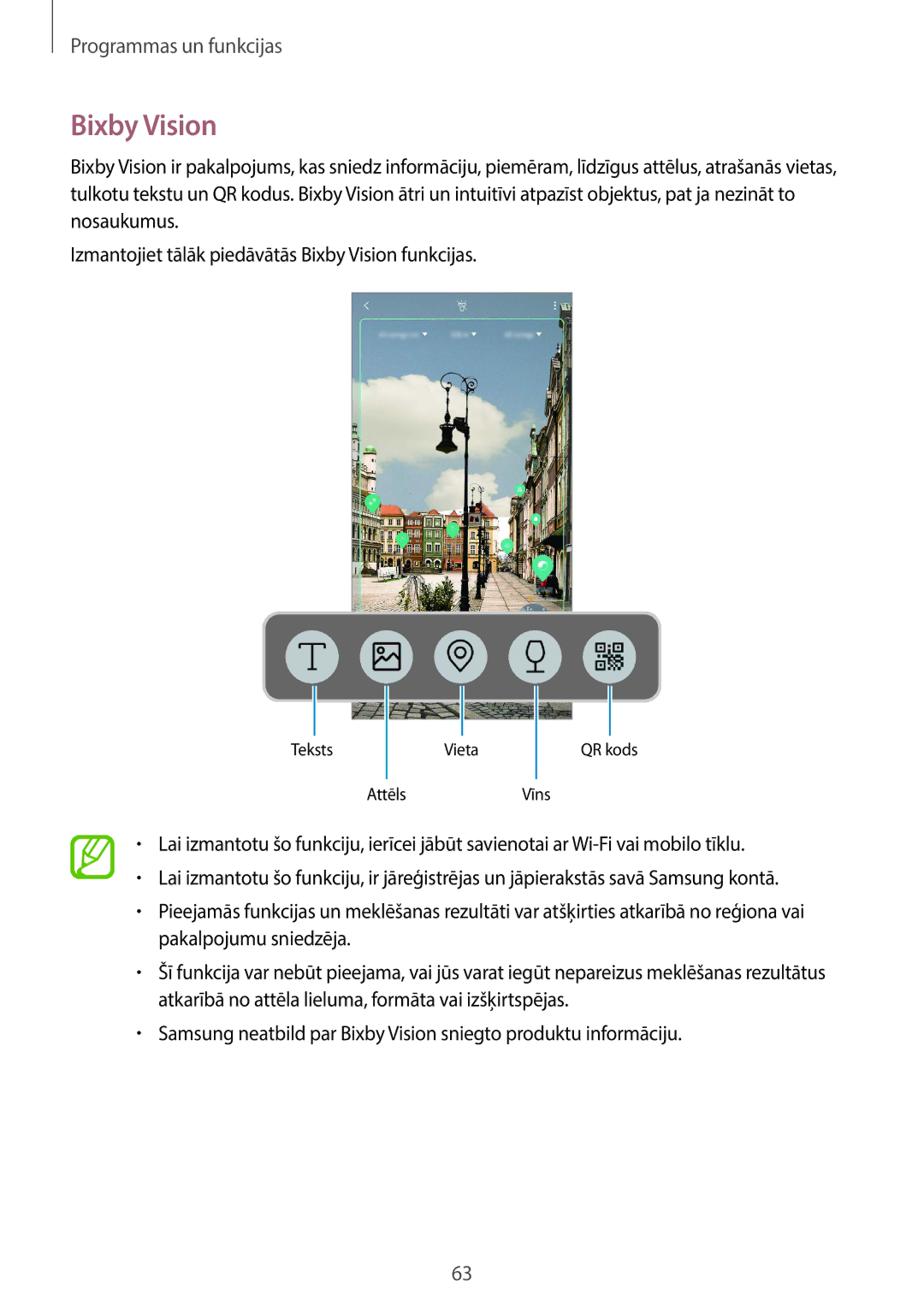 Samsung SM-G965FZPDSEB, SM-G960FZBDSEB, SM-G965FZKDSEB, SM-G965FZBDSEB, SM-G960FZKDSEB, SM-G960FZPDSEB manual Bixby Vision 