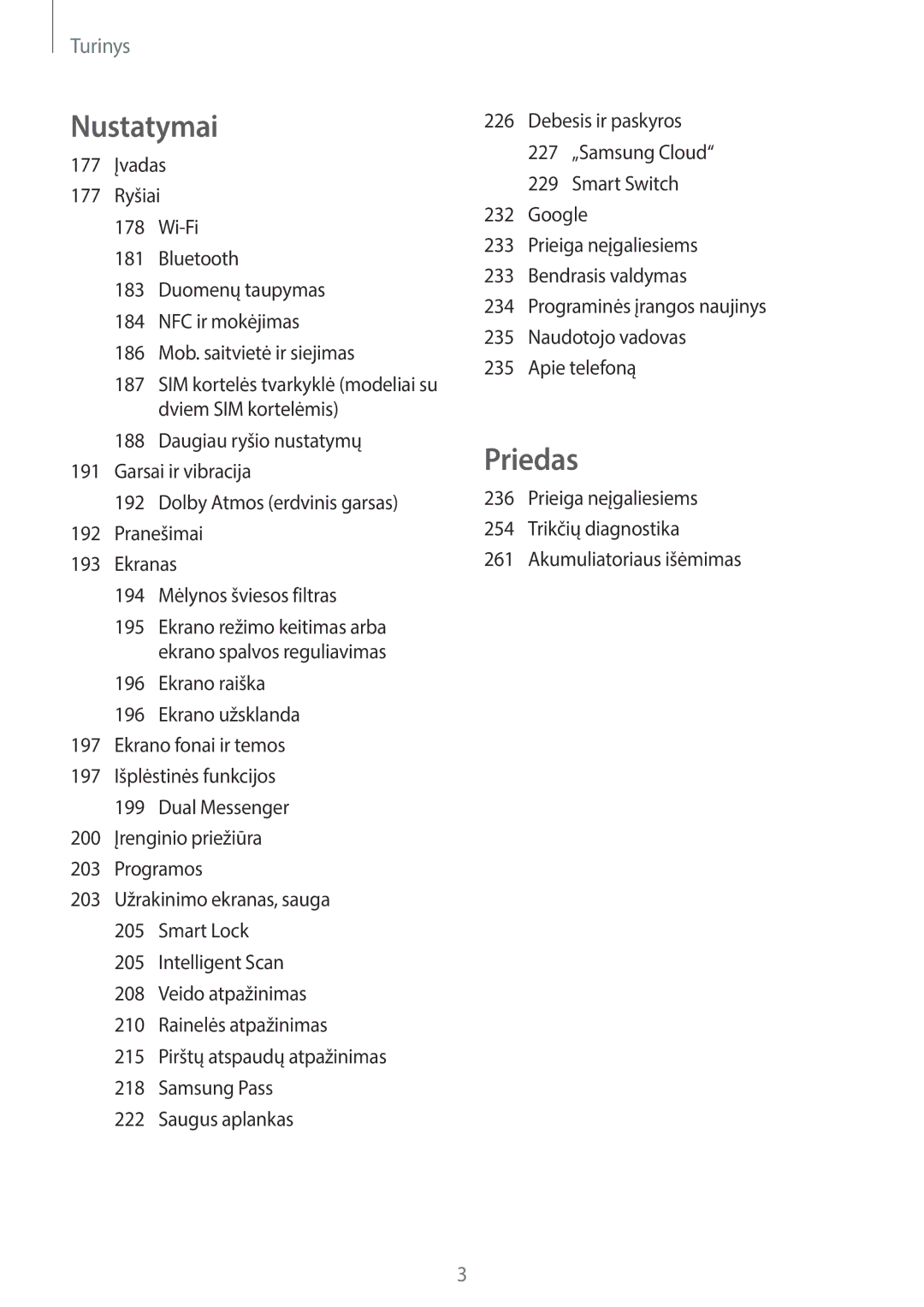 Samsung SM-G965FZPDSEB, SM-G960FZBDSEB, SM-G965FZKDSEB, SM-G965FZBDSEB, SM-G960FZKDSEB, SM-G960FZPDSEB manual Priedas 