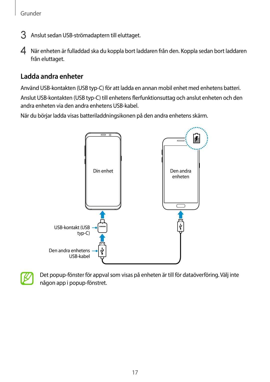 Samsung SM-G965FZPDNEE, SM-G960FZKDNEE, SM-G960FZBDNEE, SM-G960FZPDNEE, SM-G965FZBDNEE, SM-G965FZKDNEE Ladda andra enheter 