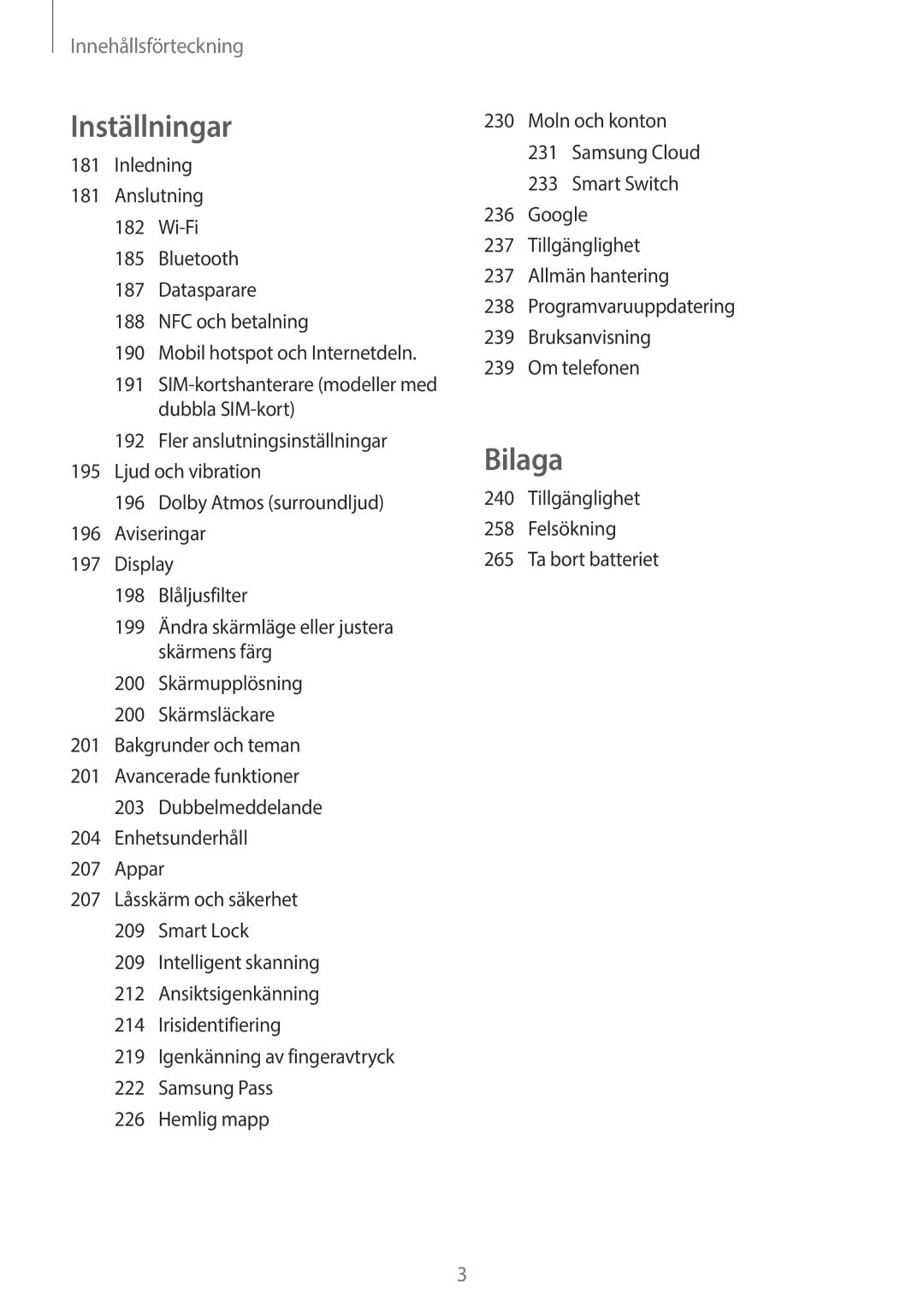 Samsung SM-G965FZBDNEE, SM-G960FZKDNEE, SM-G960FZBDNEE manual Inledning, Tillgänglighet Felsökning Ta bort batteriet 