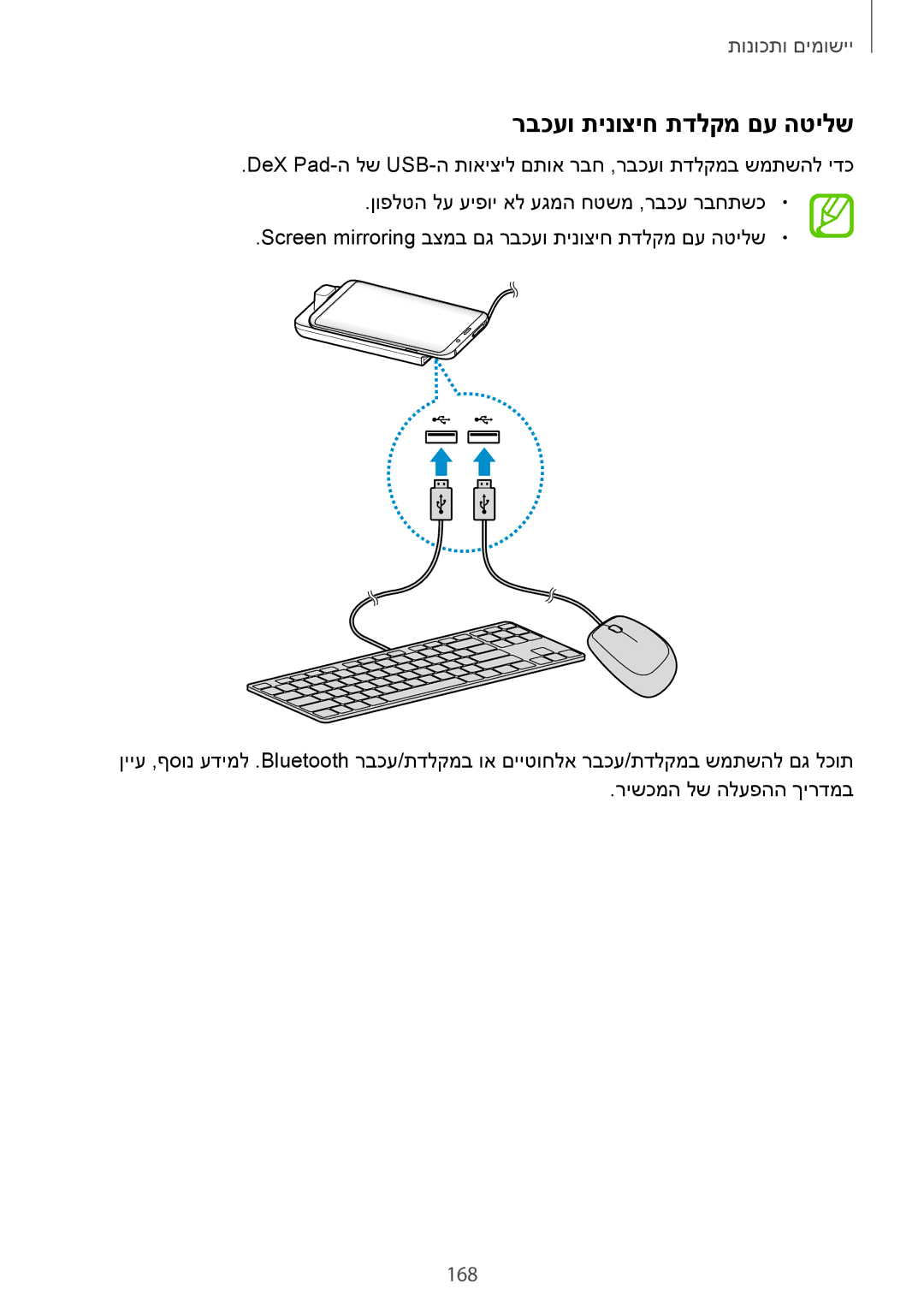 Samsung SM-G965FZKEILO, SM-G960FZPAILO, SM-G960FZKAILO, SM-G960FZAAILO, SM-G965FZAEILO manual רבכעו תינוציח תדלקמ םע הטילש, 168 