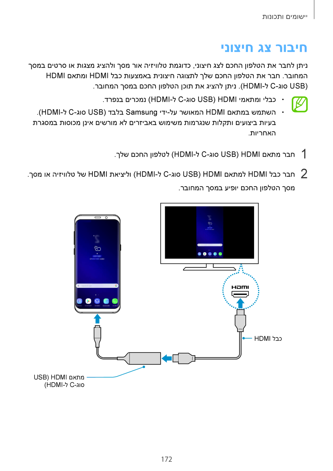 Samsung SM-G960FZAAILO, SM-G960FZPAILO, SM-G960FZKAILO, SM-G965FZKEILO, SM-G965FZAEILO manual ינוציח גצ רוביח, 172 