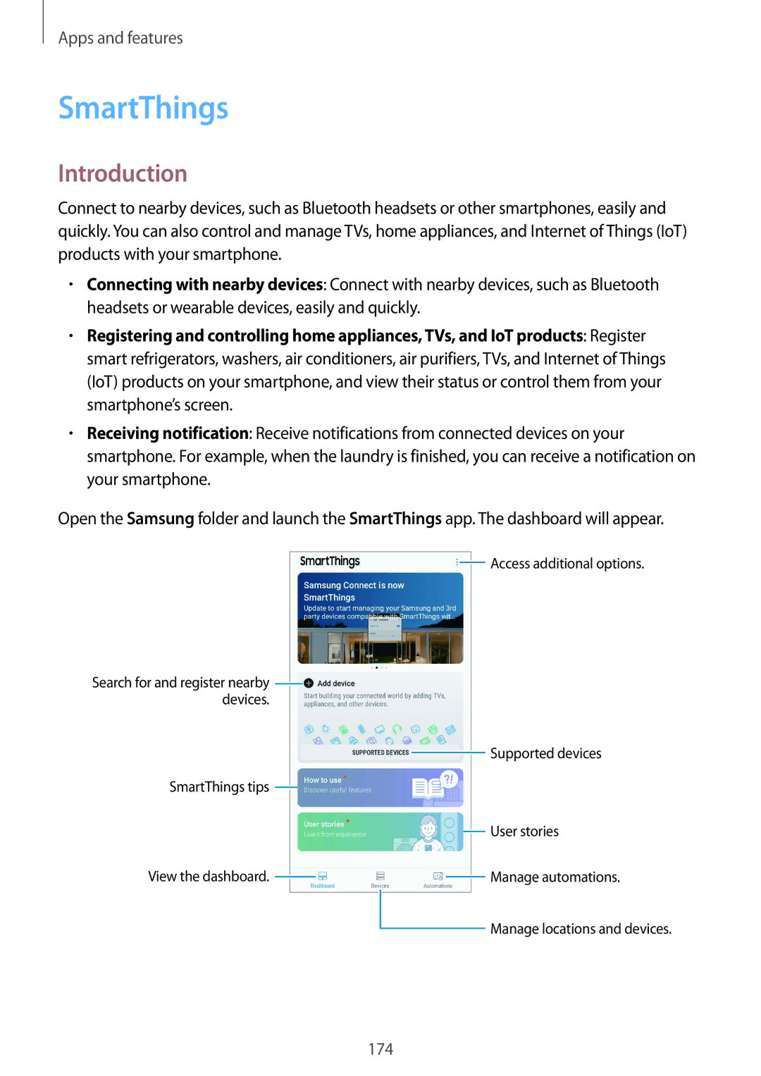 Samsung SM-G965FZKAATL, SM-G960FZPDDBT, SM-G960FZAHDBT, SM-G960FZBDDBT, SM-G960FZBADBT manual SmartThings, Introduction 