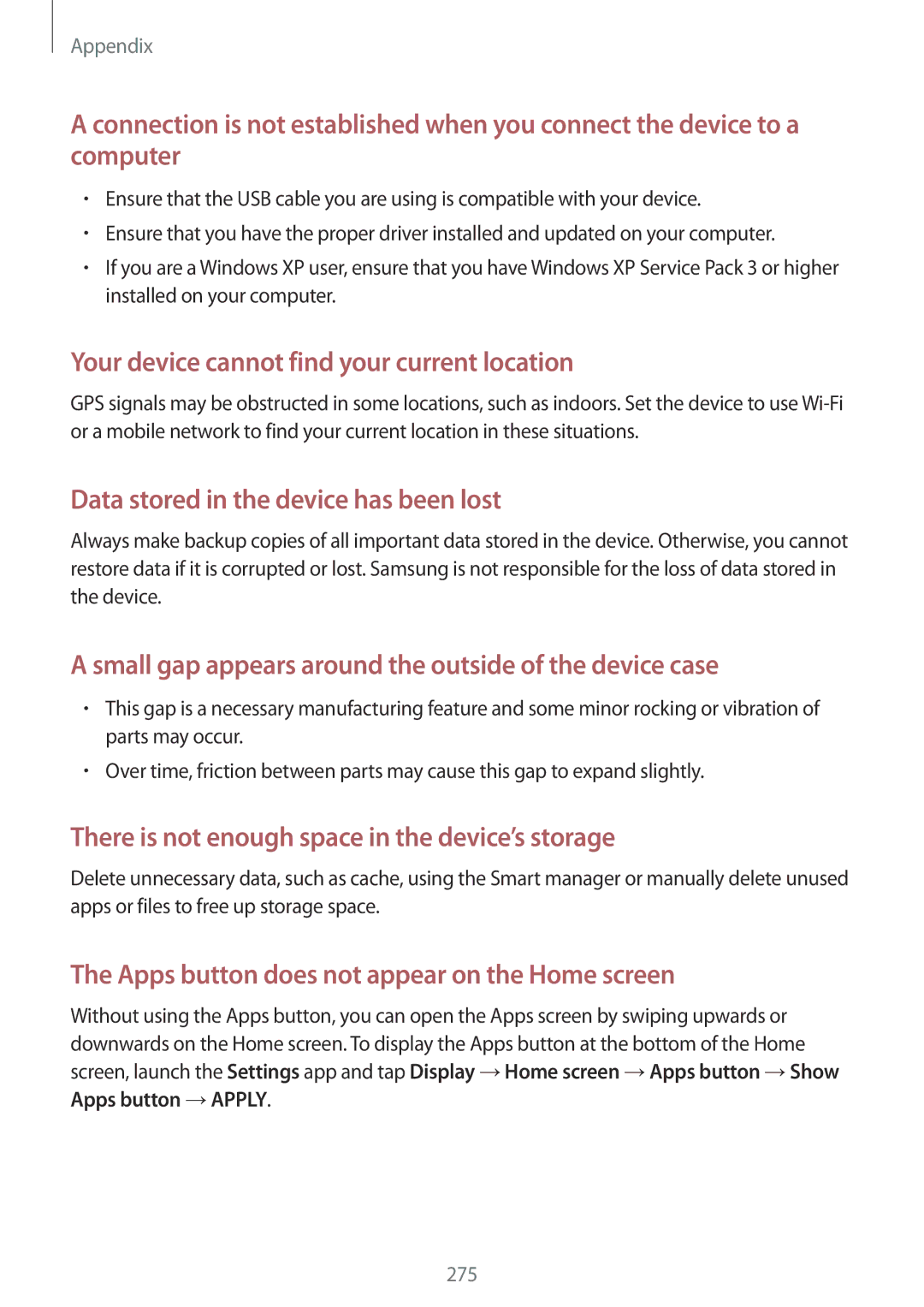 Samsung SM-G965FZAHDBT, SM-G960FZPDDBT, SM-G960FZAHDBT, SM-G960FZBDDBT manual Your device cannot find your current location 