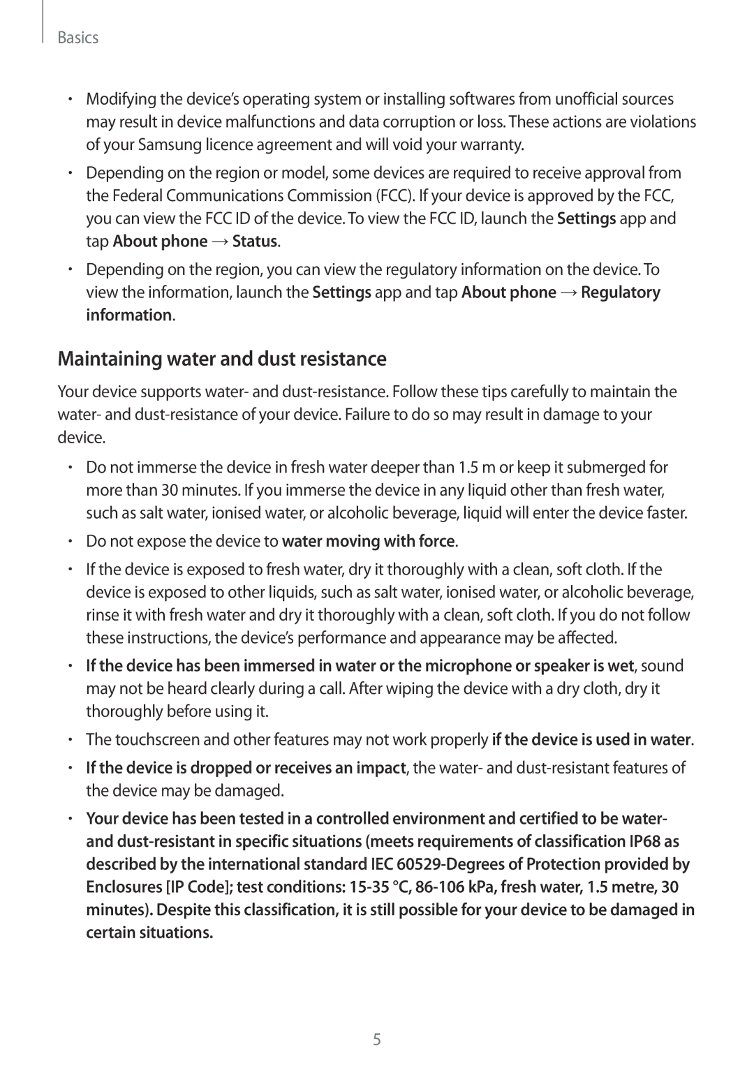 Samsung SM-G965FZKADBT manual Maintaining water and dust resistance, Do not expose the device to water moving with force 