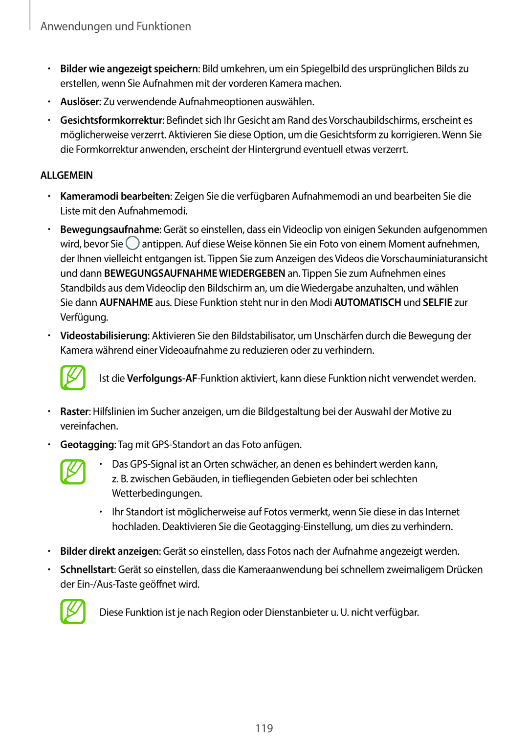 Samsung SM-G965FZPADBT, SM-G960FZPDDBT, SM-G960FZAHDBT, SM-G960FZBDDBT Auslöser Zu verwendende Aufnahmeoptionen auswählen 