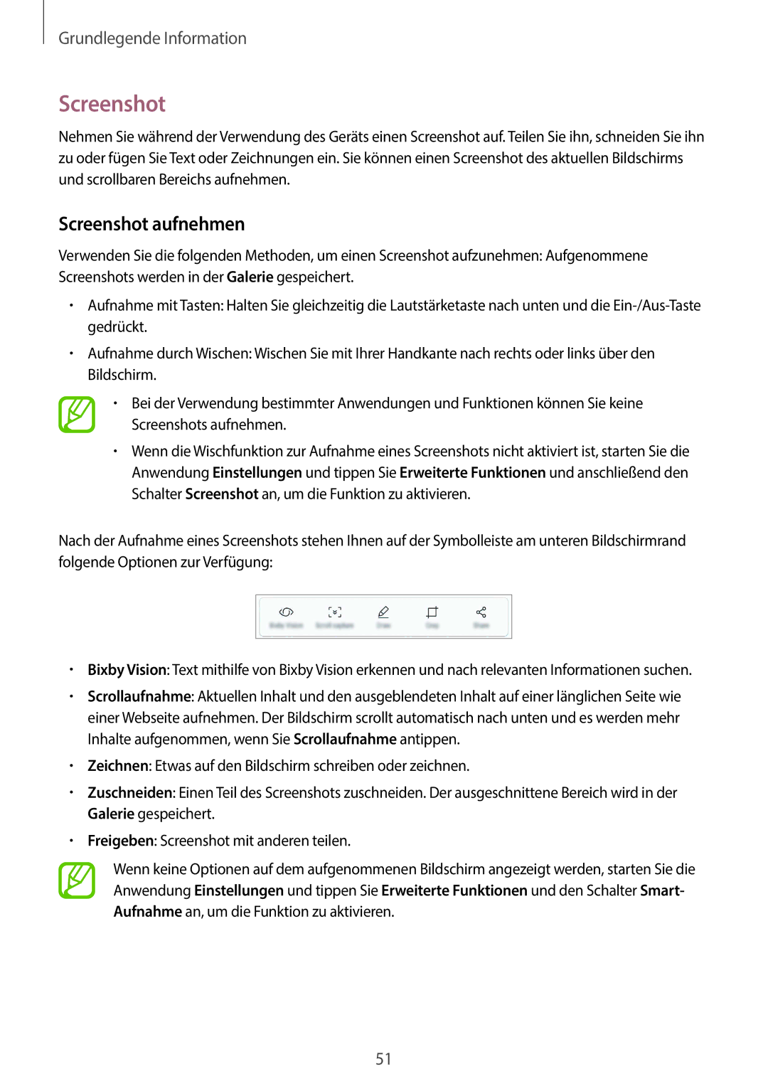 Samsung SM-G960FZBADBT, SM-G960FZPDDBT, SM-G960FZAHDBT, SM-G960FZBDDBT, SM-G960FZPADBT manual Screenshot aufnehmen 