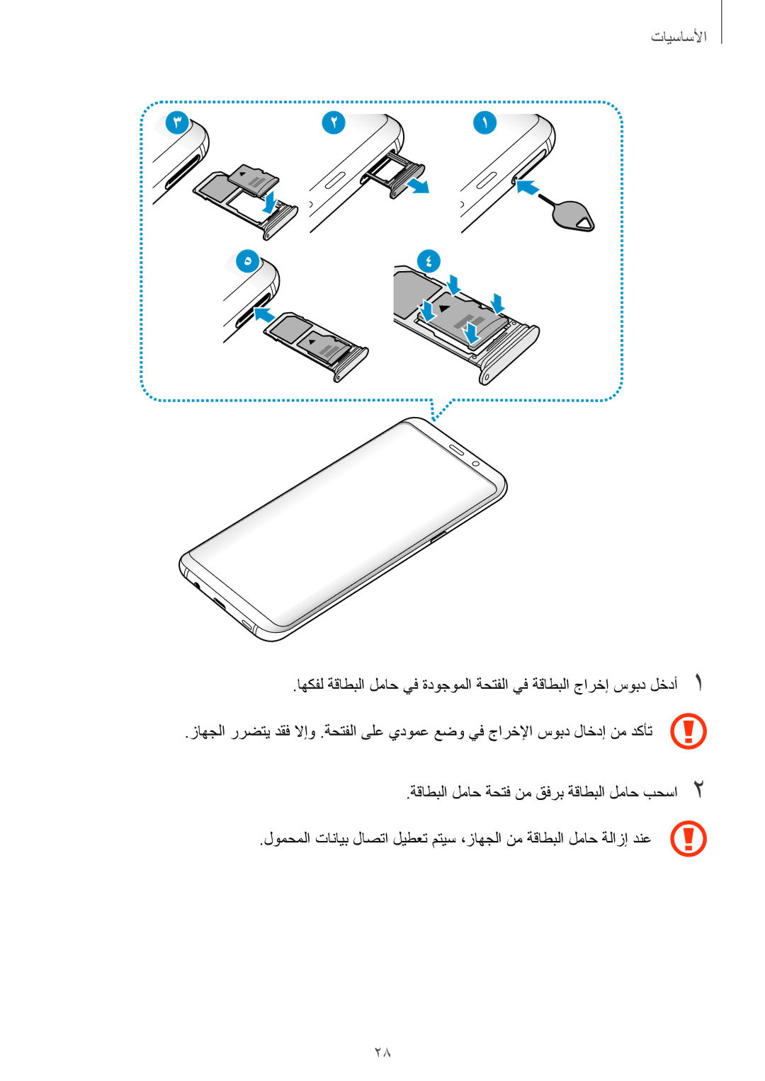 Samsung SM-G960FZKASEE, SM-G965FZKASEE, SM-G965FZBASEE, SM-G960FZBASEE, SM-G960FZPASEE, SM-G965FZPASEE manual الأساسيأا 