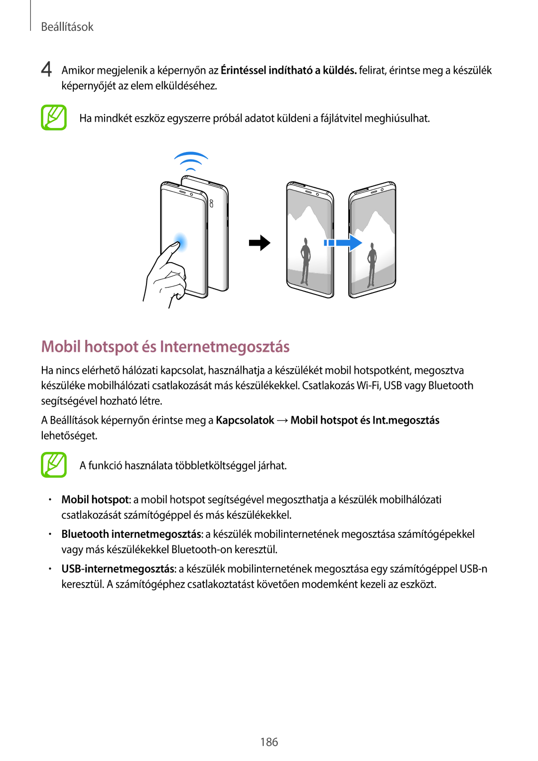 Samsung SM-G960FZPAPAN, SM-G965FZKAVDH, SM-G960FZBDXEH, SM-G960FZPDXEH, SM-G960FZKDXEH Mobil hotspot és Internetmegosztás 