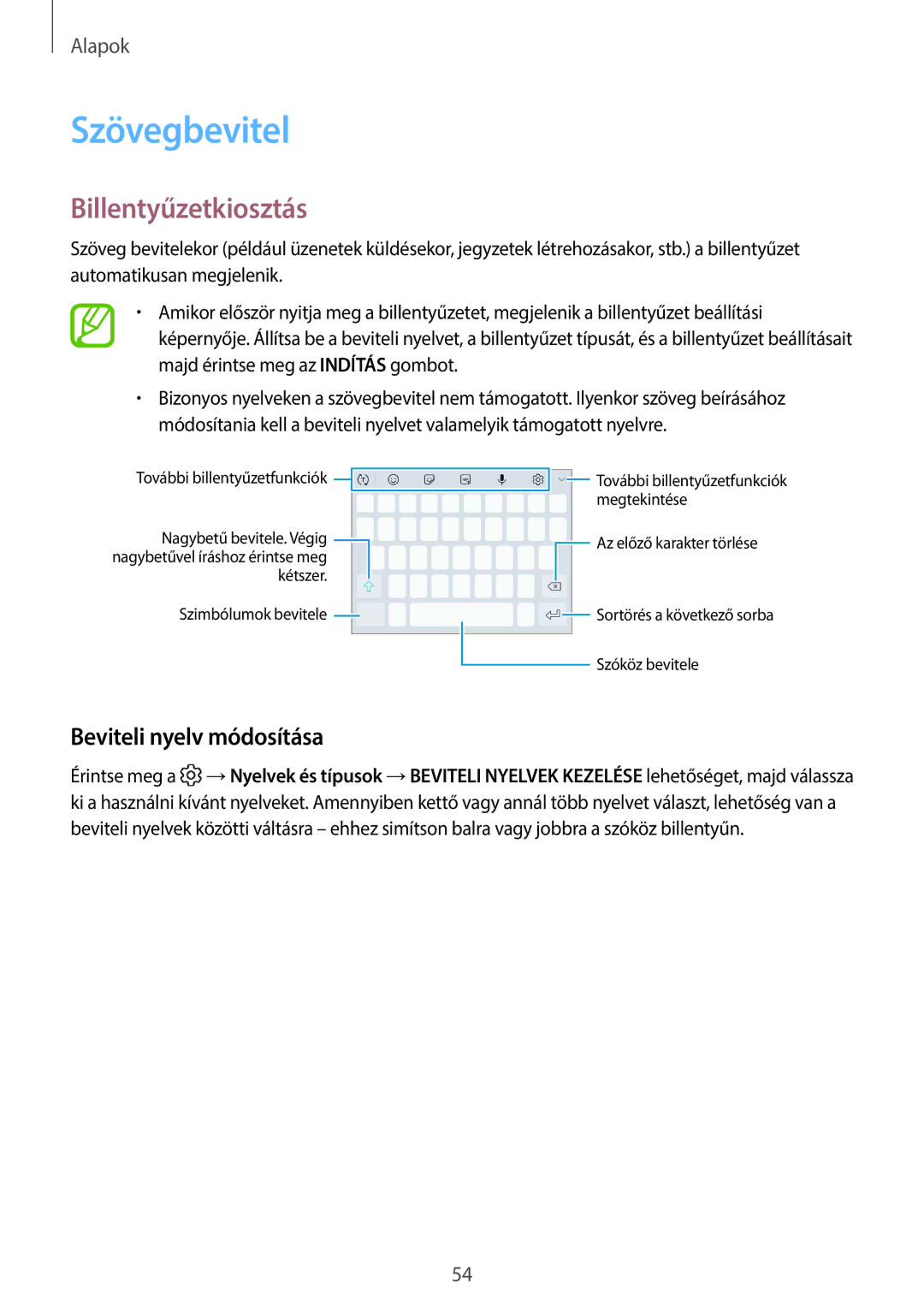 Samsung SM-G960FZBAVDH, SM-G965FZKAVDH, SM-G960FZBDXEH manual Szövegbevitel, Billentyűzetkiosztás, Beviteli nyelv módosítása 