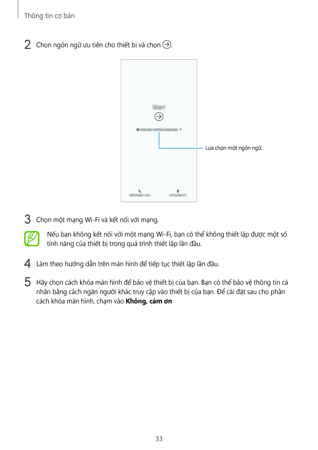 Samsung SM-G965FZKGXXV, SM-G965FZKDXXV, SM-G965FZBDXXV, SM-G965FZPDXXV manual Chọn ngôn ngữ ưu tiên cho thiết bị và chọn 