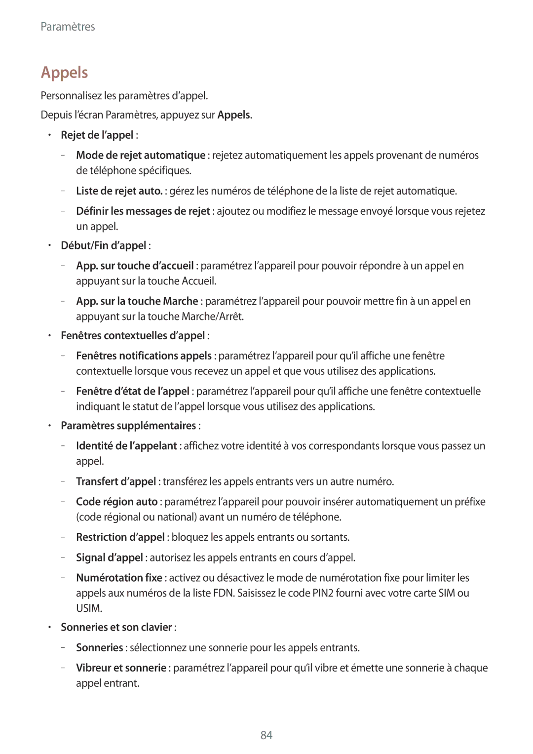 Samsung SM-J100HZKAXEF, SM-J100HZWAXEF manual Appels 