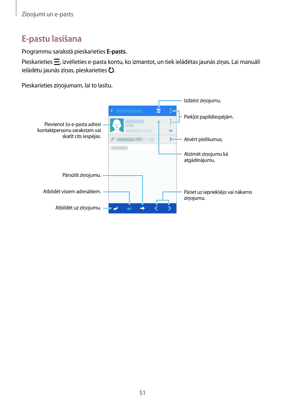 Samsung SM-J100HZKDSEB, SM-J100HZWDSEB, SM-J100HZBASEB, SM-J100HZBDSEB, SM-J100HZKASEB, SM-J100HZWASEB manual Pastu lasīšana 