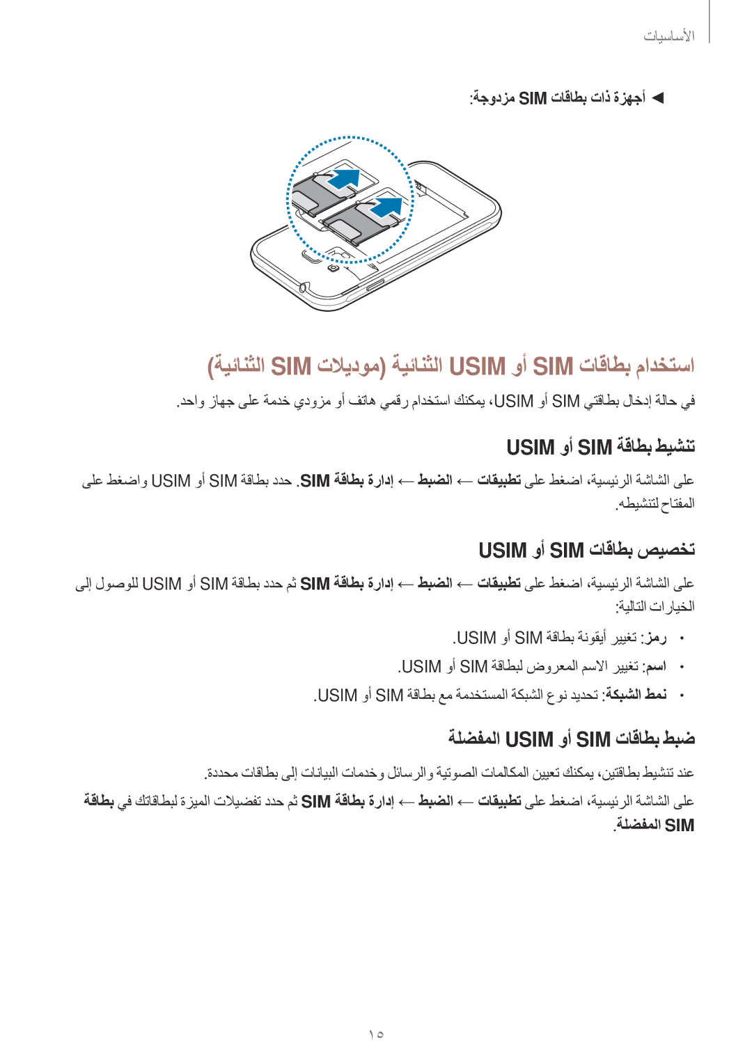 Samsung SM-J106FZDDKSA Usim وأ SIM ةقاطب طيشنت, Usim وأ SIM تاقاطب صيصخت, ةجودزم Sim تاقاطب تاذ ةزهجأ, هطيشنتل حاتفملا 