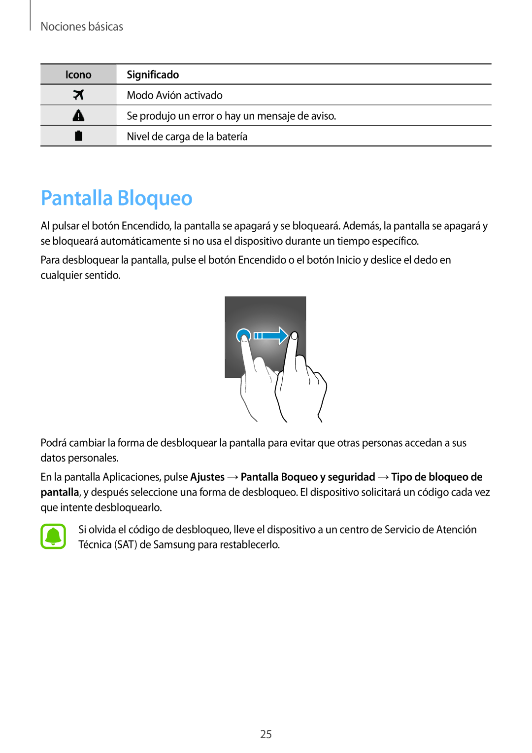 Samsung SM-J120FZWNPHE manual Pantalla Bloqueo 