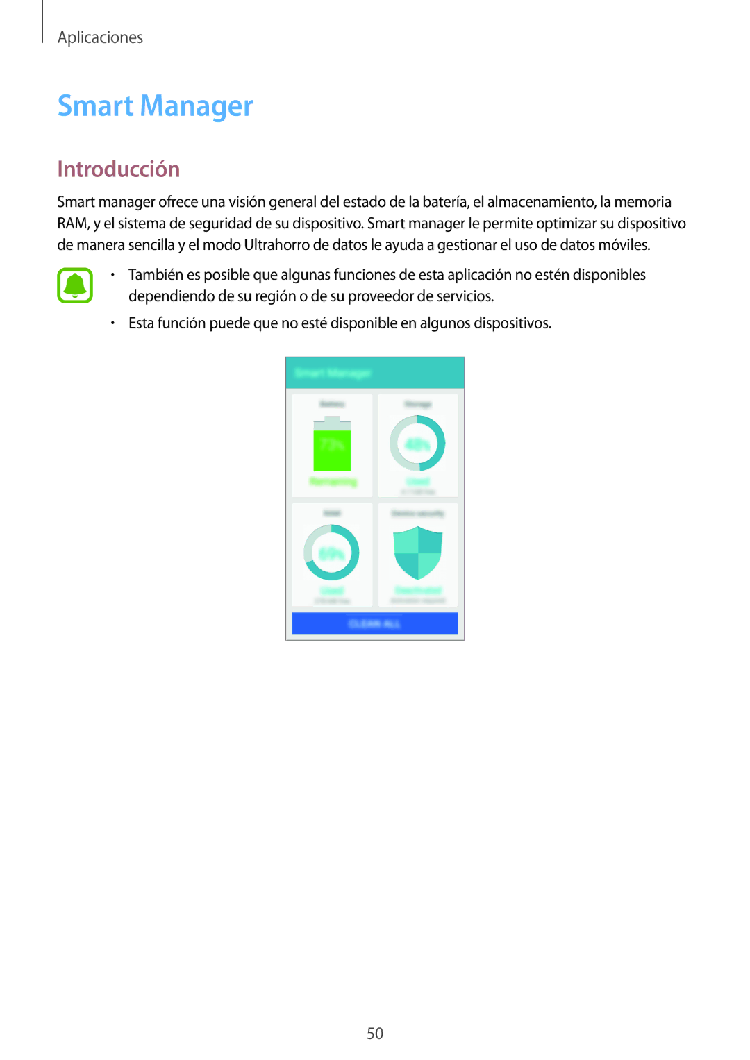 Samsung SM-J120FZWNPHE manual Smart Manager 