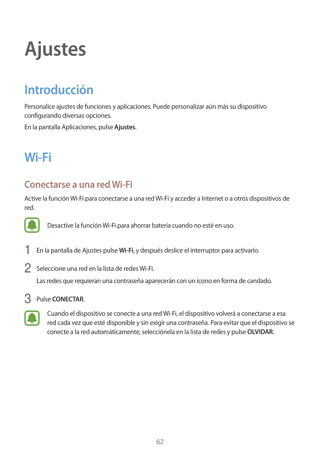 Samsung SM-J120FZWNPHE manual Introducción, Conectarse a una red Wi-Fi 