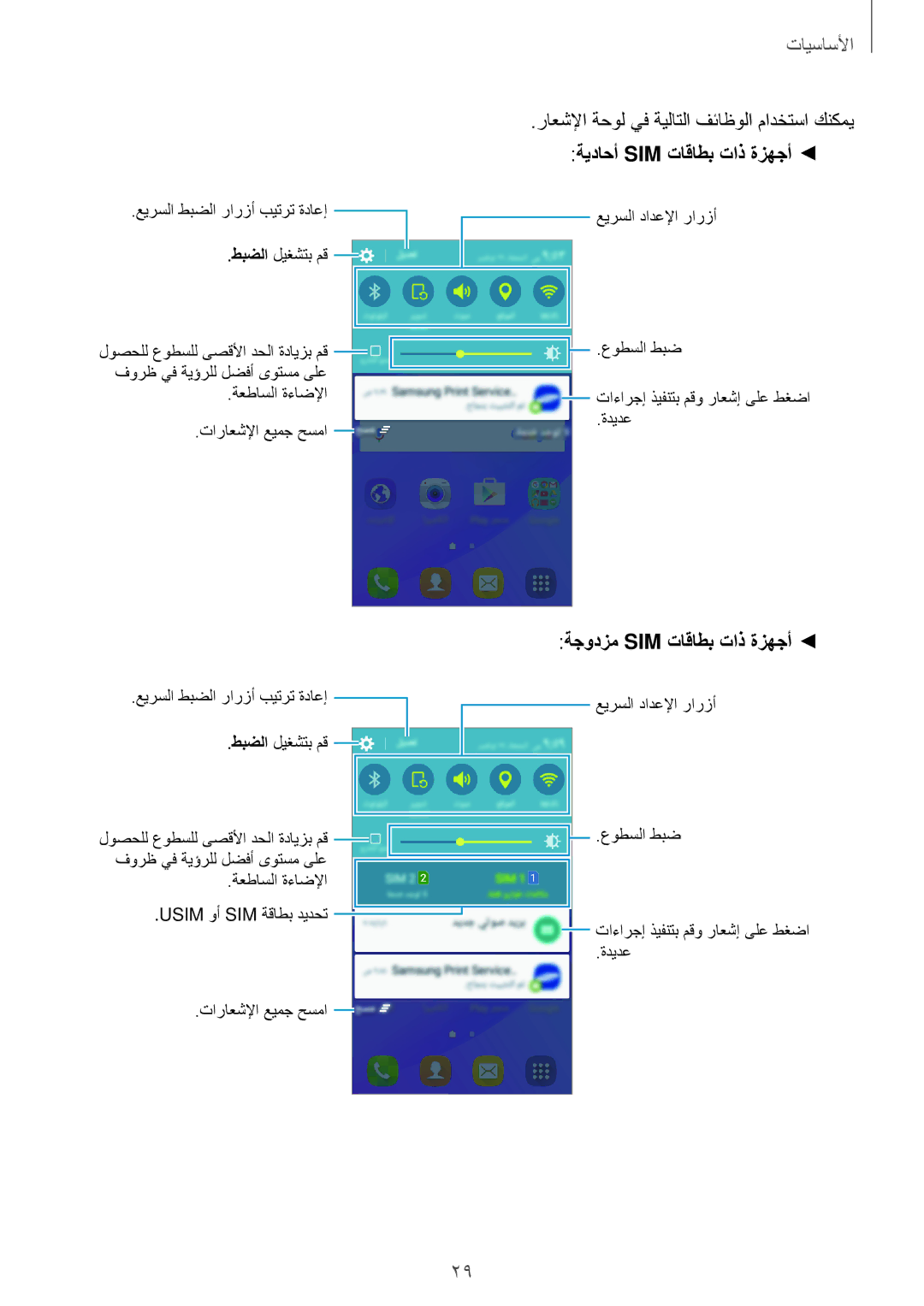 Samsung SM-J120HZWDKSA, SM-J120HZDDKSA, SM-J120HZKDKSA, SM-J120FZDDKSA, SM-J120FZKDKSA manual ةيداحأ Sim تاقاطب تاذ ةزهجأ 