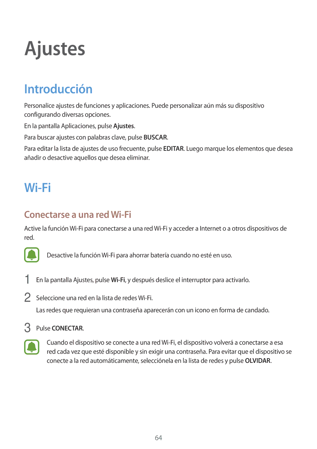 Samsung SM-J320FZKNPHE, SM-J320FZDNPHE, SM-J320FZWNPHE manual Introducción, Conectarse a una red Wi-Fi, Pulse Conectar 