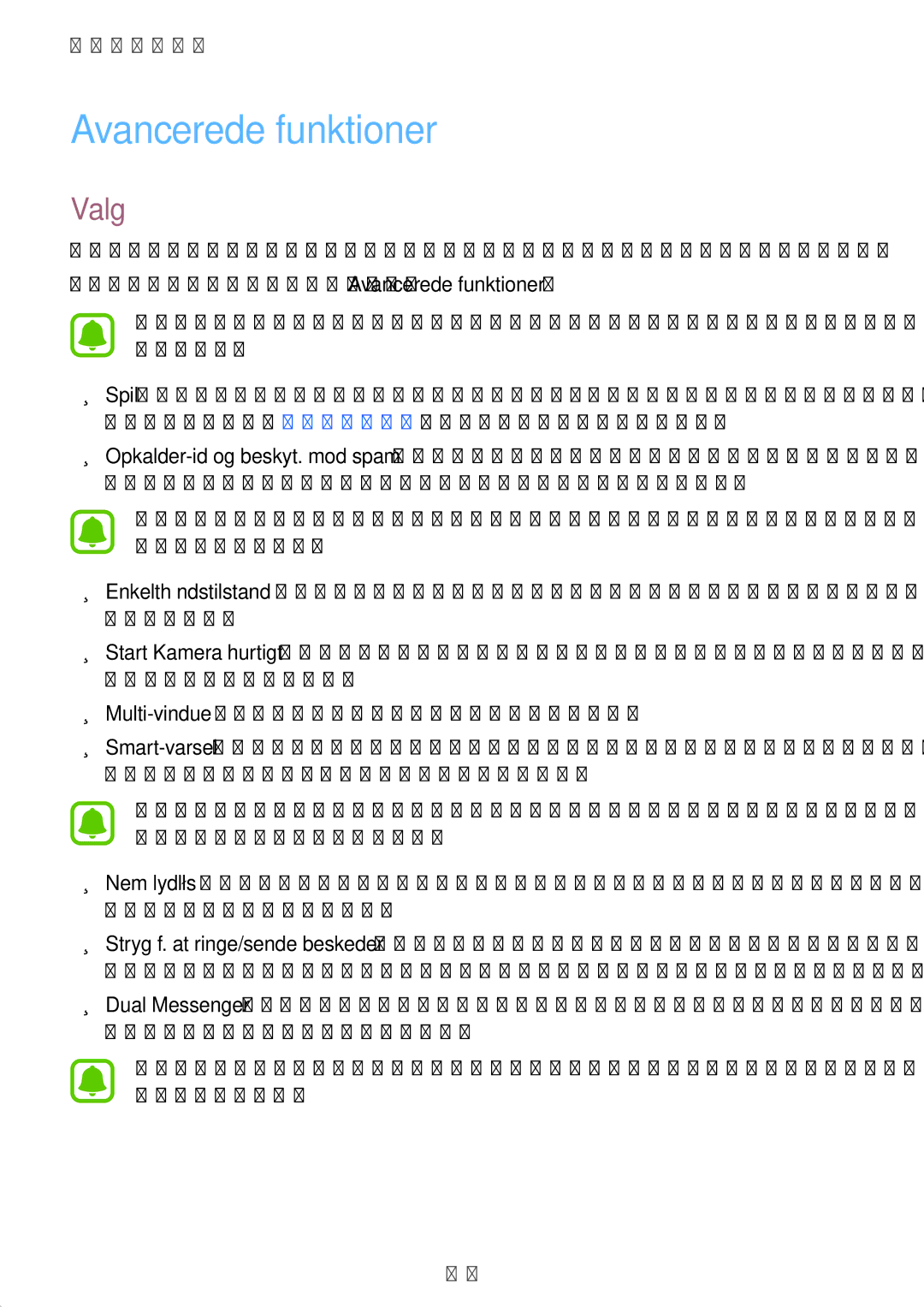Samsung SM-J330FZDDNEE, SM-J330FZKDNEE, SM-J330FZSDNEE manual Avancerede funktioner 