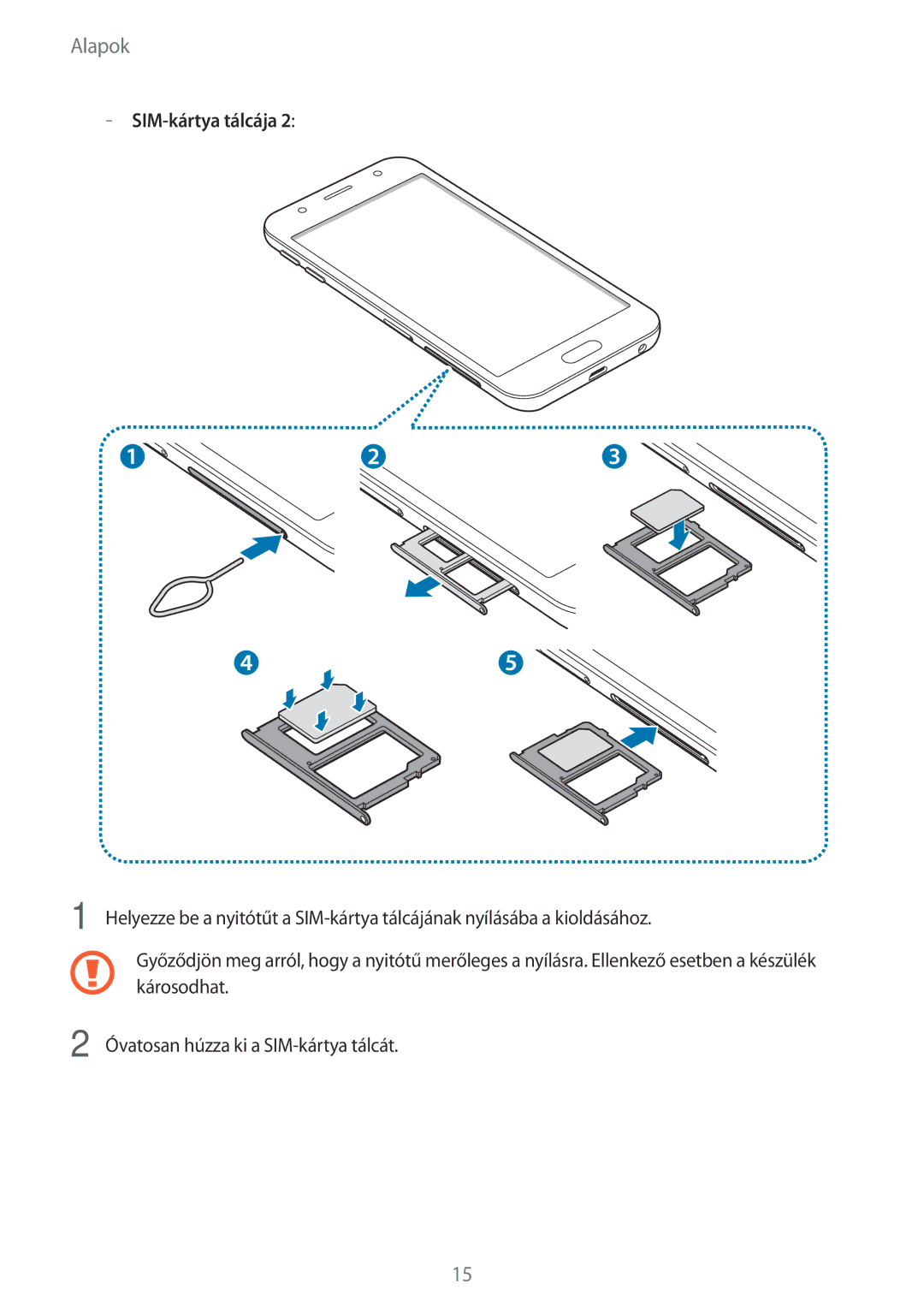 Samsung SM-J330FZDDXEH, SM-J330FZSDXEH, SM-J330FZKDXEH, SM-J330FZKNTMH, SM-J330FZDNTMH manual Károsodhat 