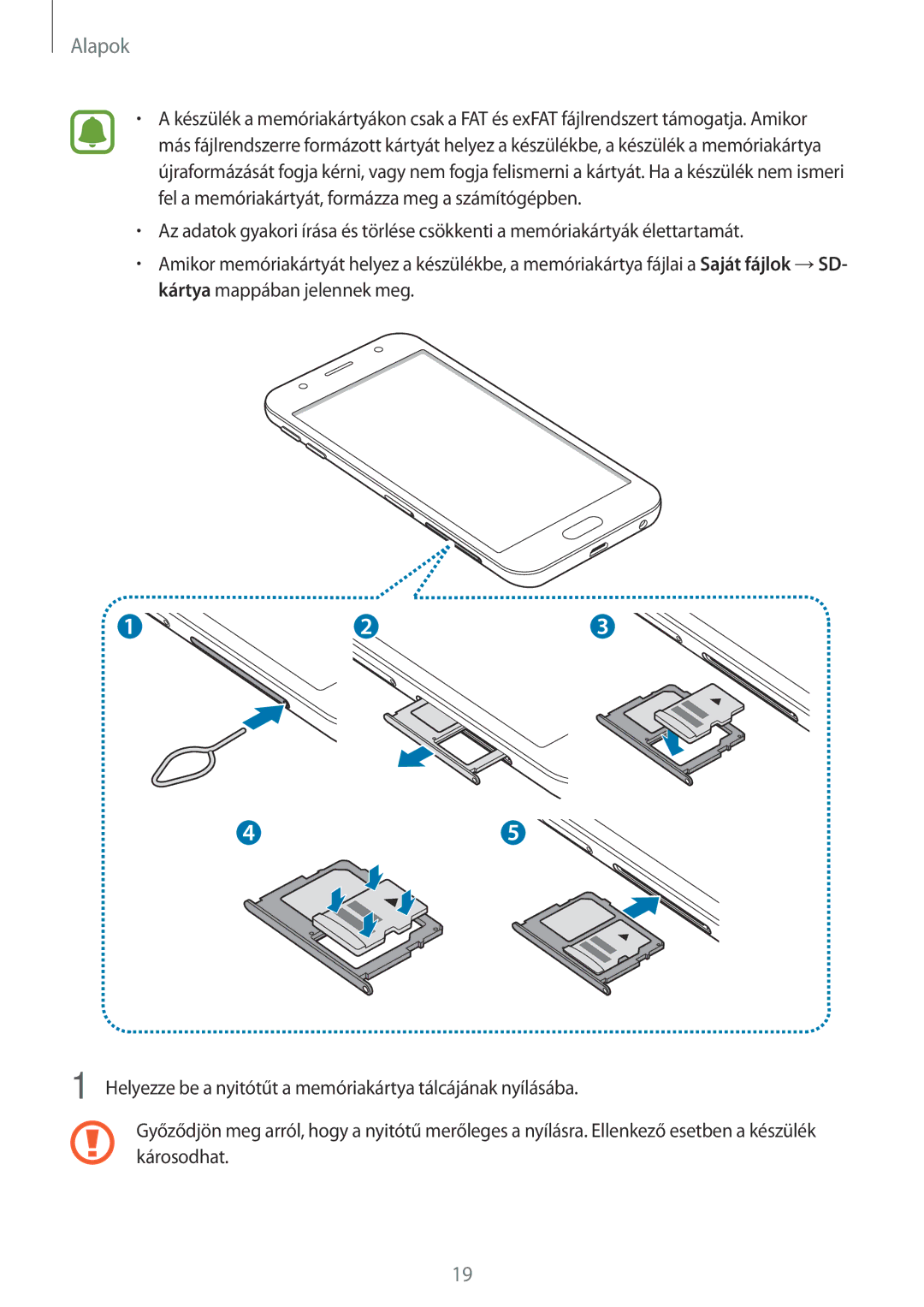 Samsung SM-J330FZDNTMH, SM-J330FZDDXEH, SM-J330FZSDXEH, SM-J330FZKDXEH, SM-J330FZKNTMH manual Alapok 