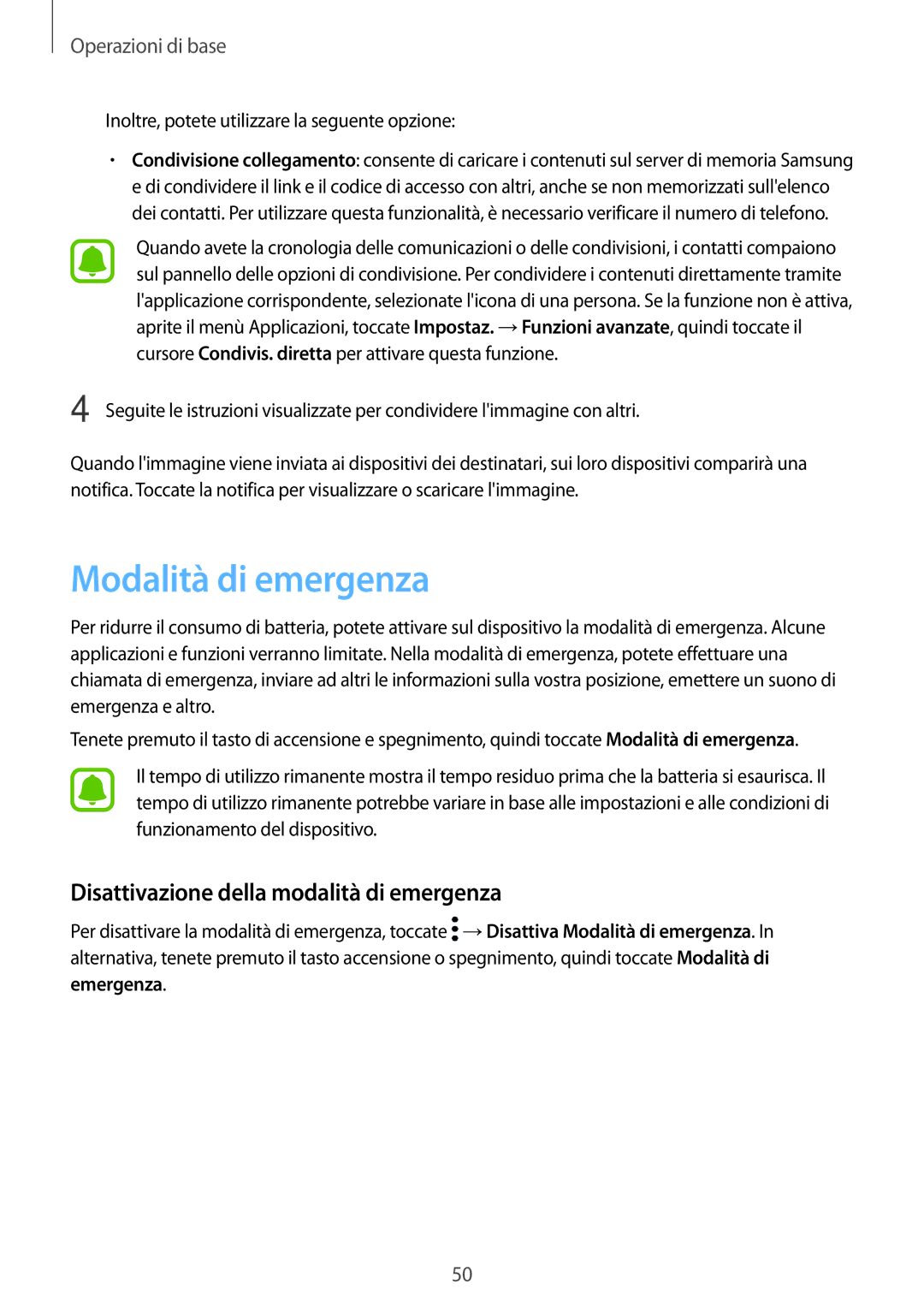 Samsung SM-J330FZDDITV, SM-J330FZKDITV, SM-J330FZSNITV Modalità di emergenza, Disattivazione della modalità di emergenza 