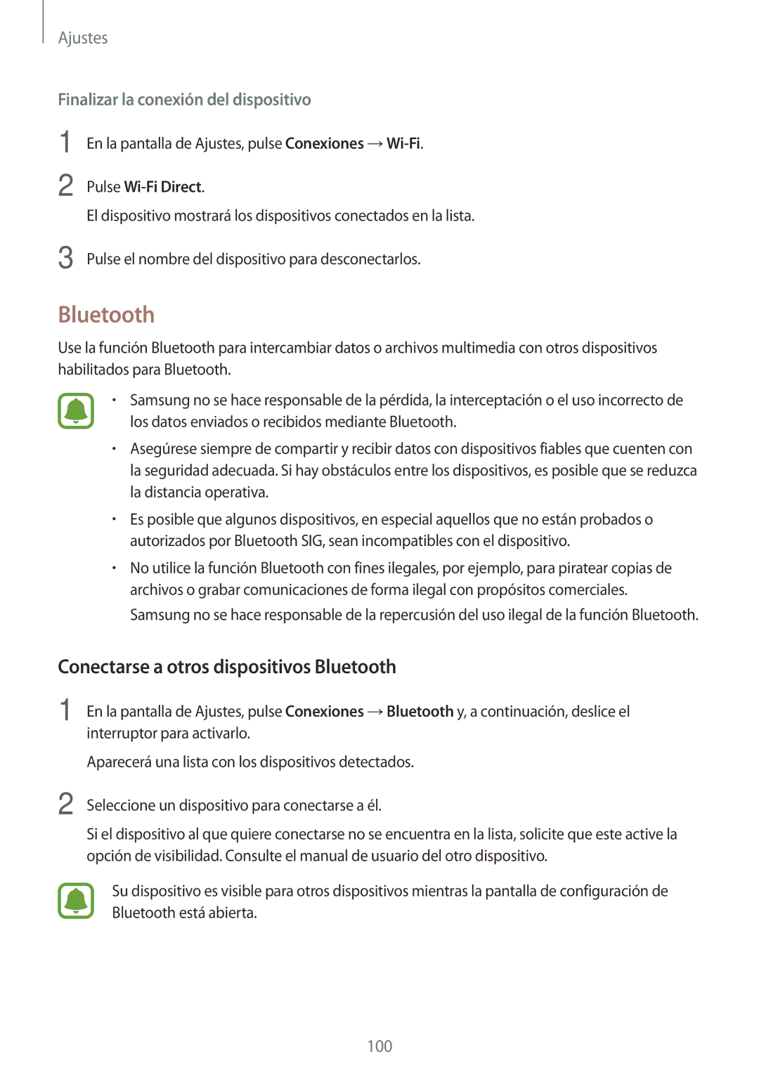 Samsung SM-J330FZKDPHE, SM-J330FZSDPHE, SM-J330FZKNATL, SM-J330FZDDPHE manual Conectarse a otros dispositivos Bluetooth 