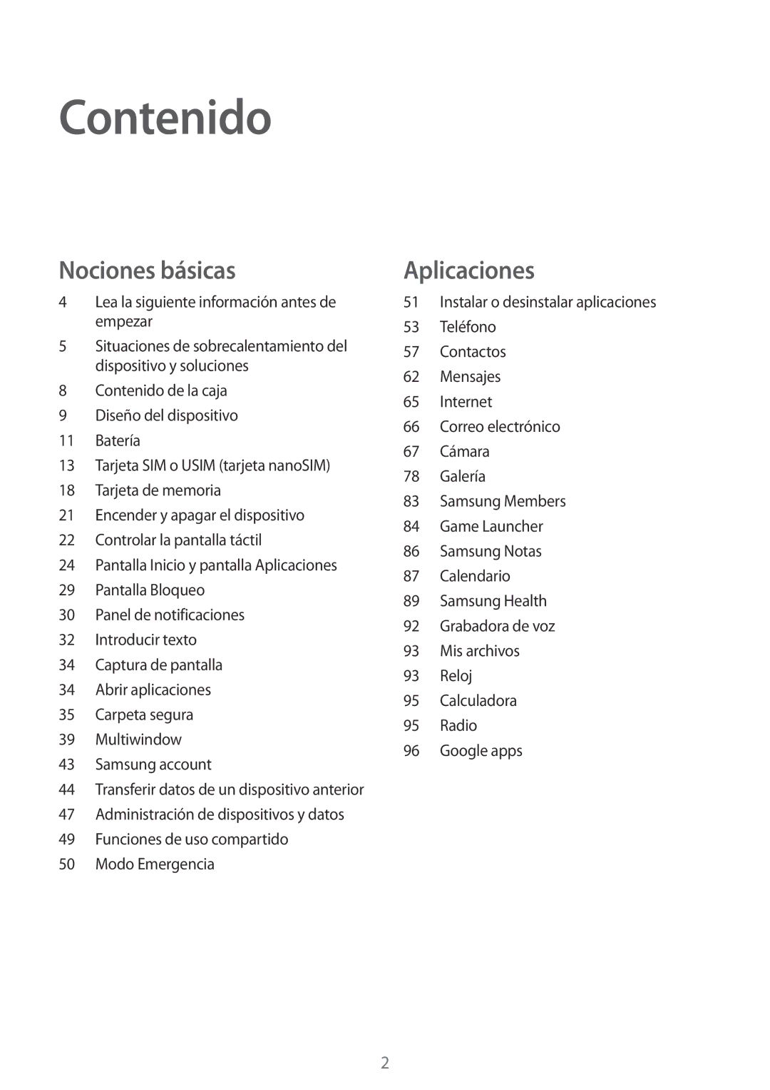 Samsung SM-J330FZKNATL, SM-J330FZKDPHE, SM-J330FZSDPHE, SM-J330FZDDPHE manual Contenido 