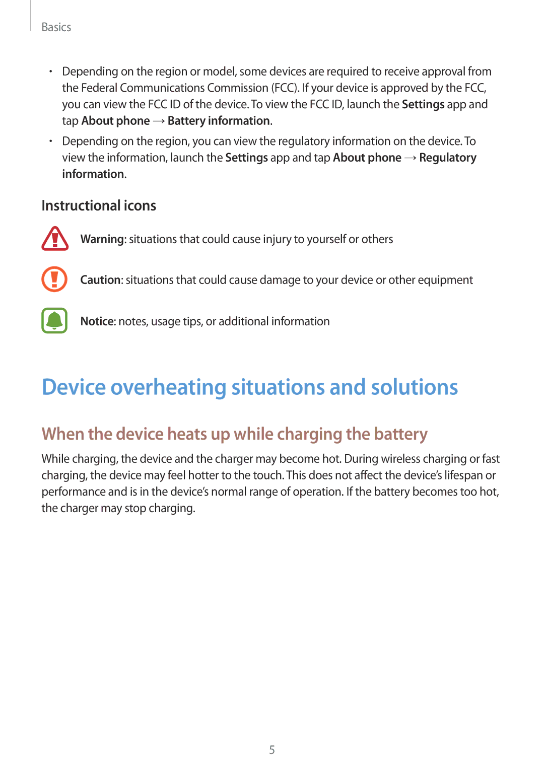 Samsung SM2J330FZKNDDE Device overheating situations and solutions, When the device heats up while charging the battery 