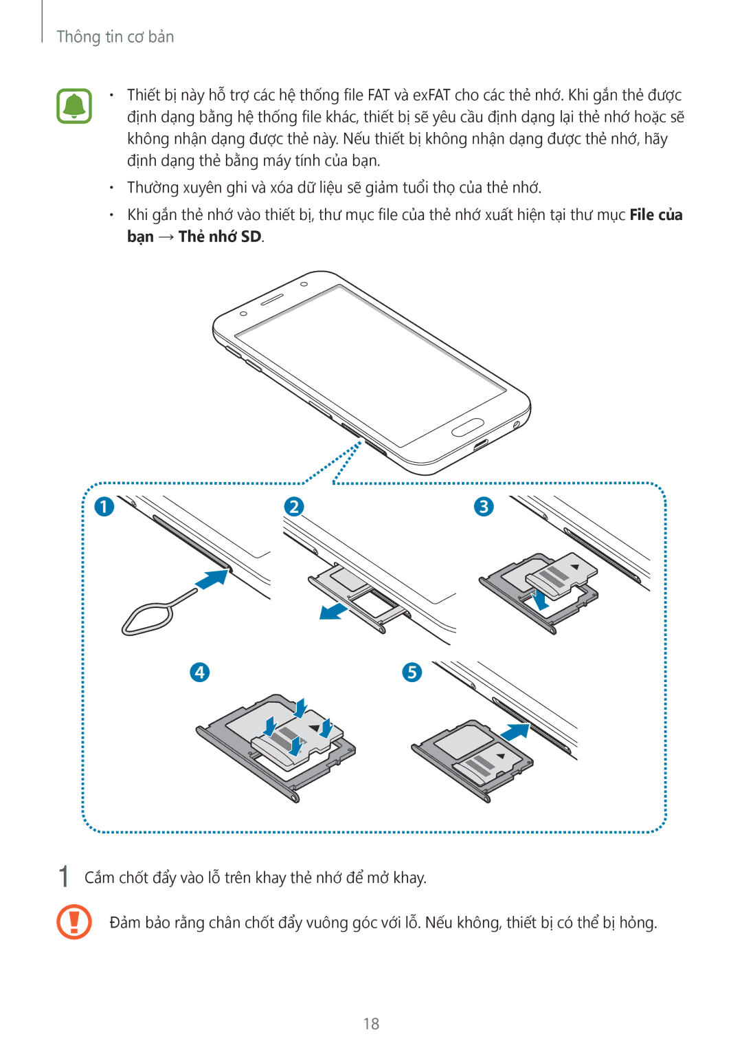 Samsung SM-J330GZSDXXV, SM-J330GZDDXXV, SM-J330GZKDXXV manual Thông tin cơ bản 