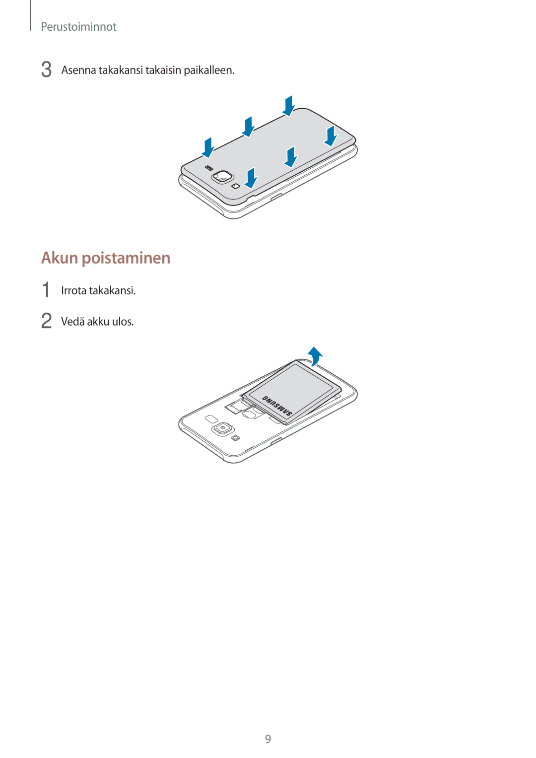 Samsung SM-J500FZDANEE, SM-J500FZKANEE, SM-J500FZWANEE manual Akun poistaminen 