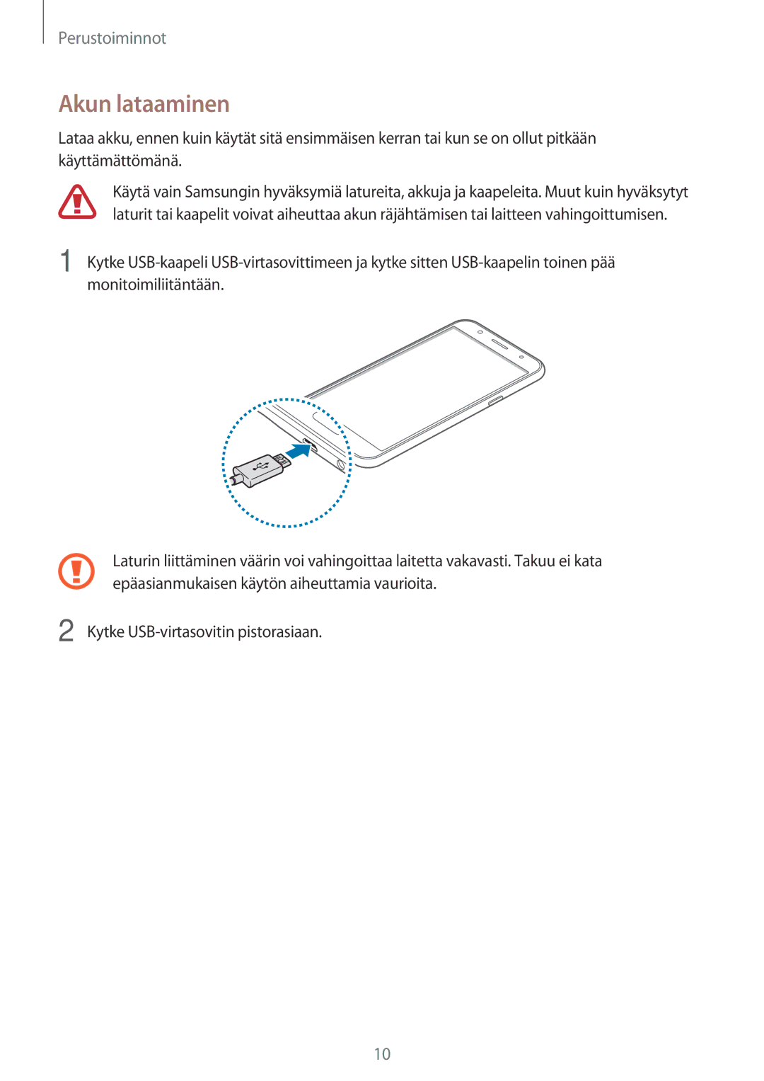 Samsung SM-J500FZKANEE, SM-J500FZDANEE, SM-J500FZWANEE manual Akun lataaminen 