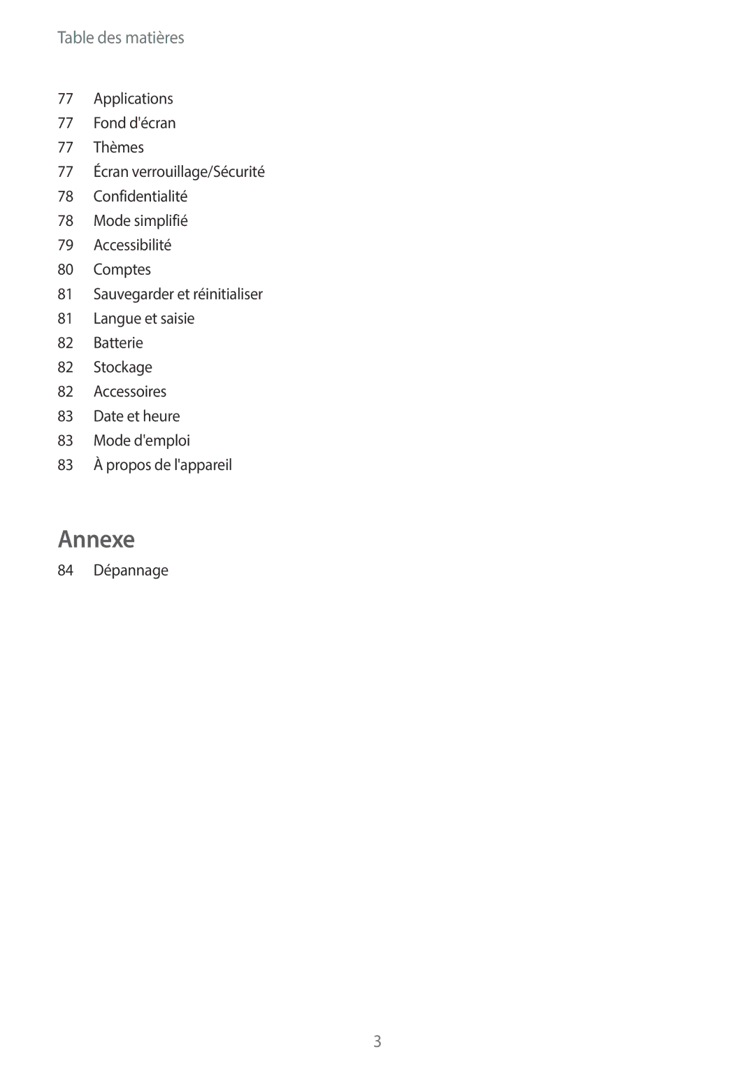 Samsung SM-J500FZDAXEF, SM-J500FZKAXEF, SM-J500FZWAXEF manual Annexe 