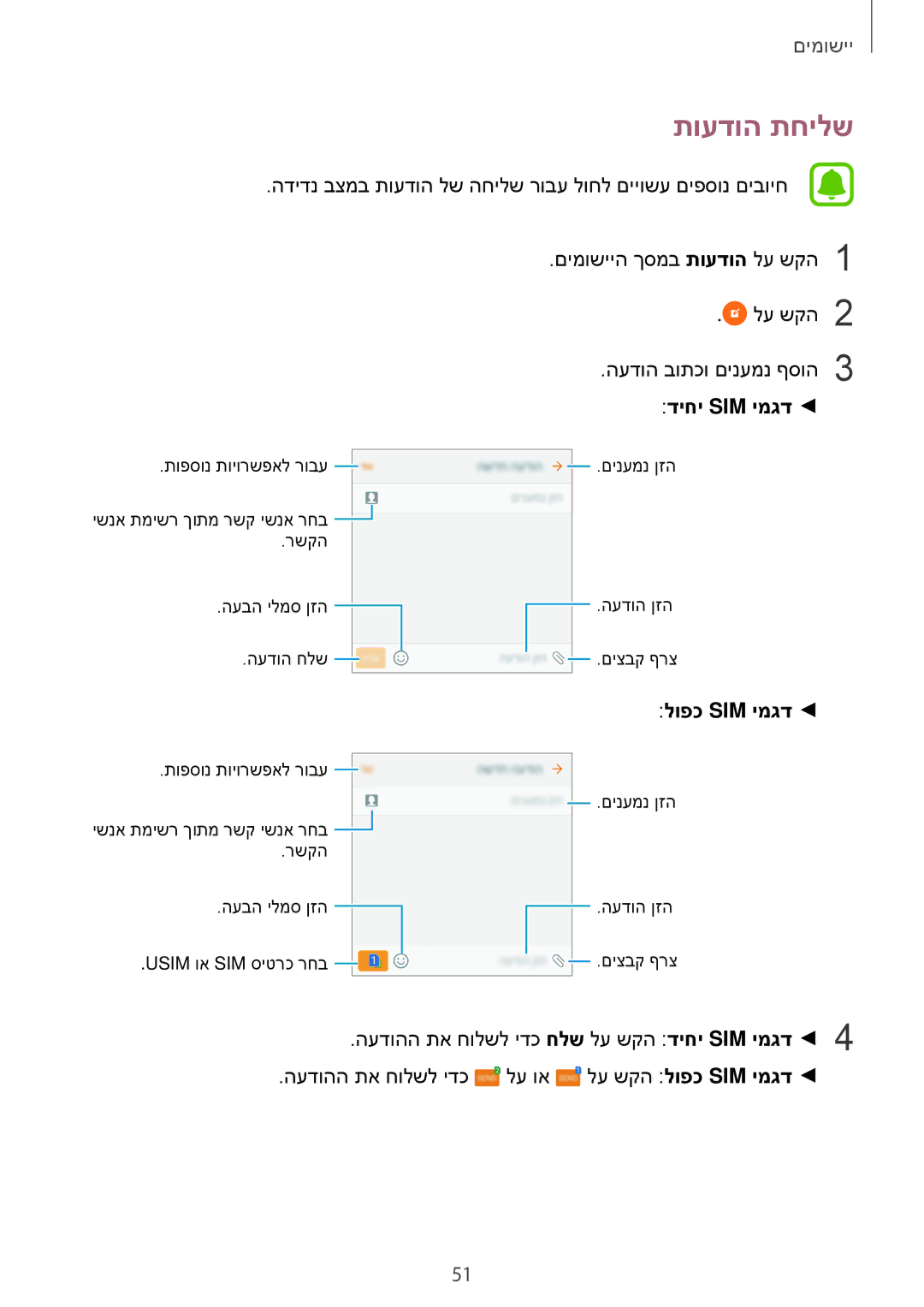 Samsung SM-J700FZKAPCL, SM-J500FZKACEL, SM-J500FZWAPCL, SM-J700FZKAILO, SM-J500FZWAPTR manual תועדוה תחילש, דיחי Sim ימגד 