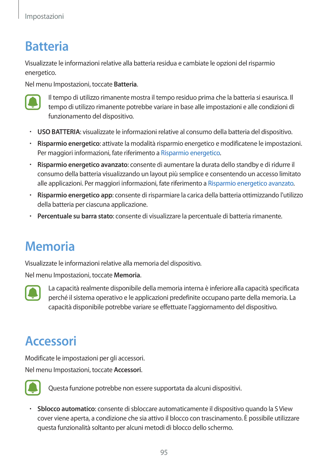 Samsung SM-J500FZKAITV, SM-J500FZKDXEO, SM-J500FZWDAUT, SM-J500FZWDXEO, SM-J500FZKDXEH, SM-J500FZDAITV manual Memoria, Accessori 