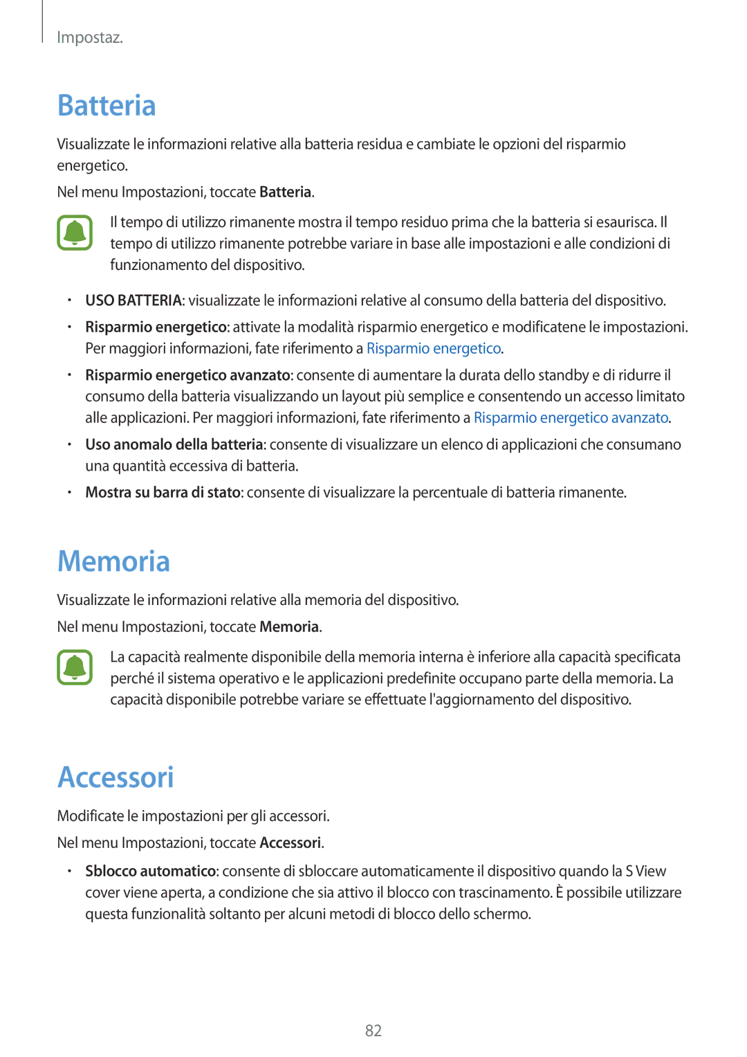 Samsung SM-J500FZDAITV, SM-J500FZKDXEO, SM-J500FZWDAUT, SM-J500FZWDXEO, SM-J500FZKDXEH, SM-J500FZKAITV manual Memoria, Accessori 