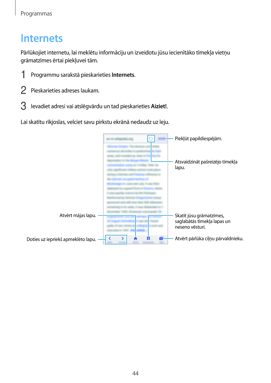 Samsung SM-J500FZWASEB manual Internets 