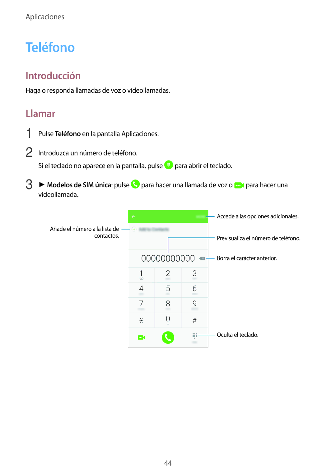 Samsung SM-J500FZWDTPH, SM-J500FZKDTPH, SM-J500FZDDTPH, SM-J500FZKDMWD, SM-J500FZWAPHE, SM-J500FZDAPHE manual Teléfono, Llamar 