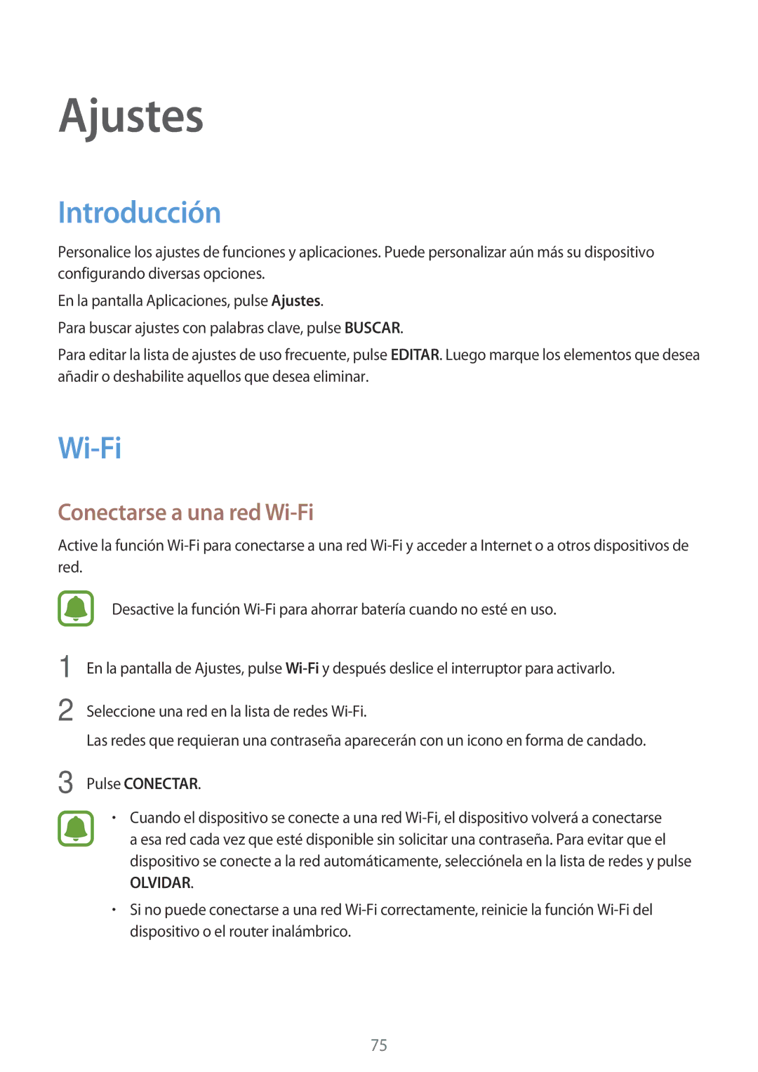 Samsung SM-J500FZDDMWD, SM-J500FZWDTPH, SM-J500FZKDTPH manual Introducción, Conectarse a una red Wi-Fi, Pulse Conectar 