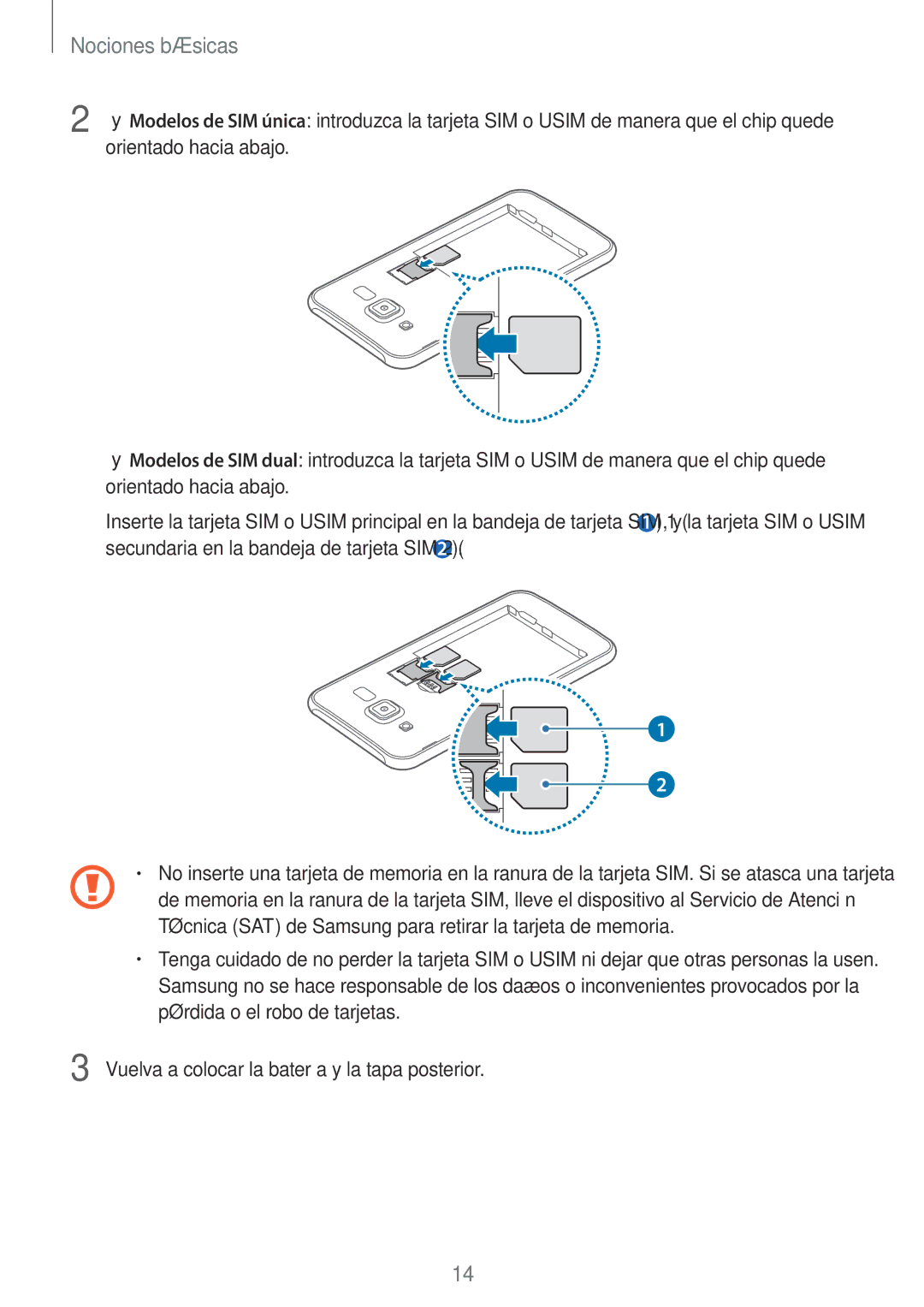 Samsung SM-J500FZKDMWD, SM-J500FZWDTPH, SM-J500FZKDTPH, SM-J500FZDDTPH, SM-J500FZWAPHE, SM-J500FZDAPHE manual Nociones básicas 