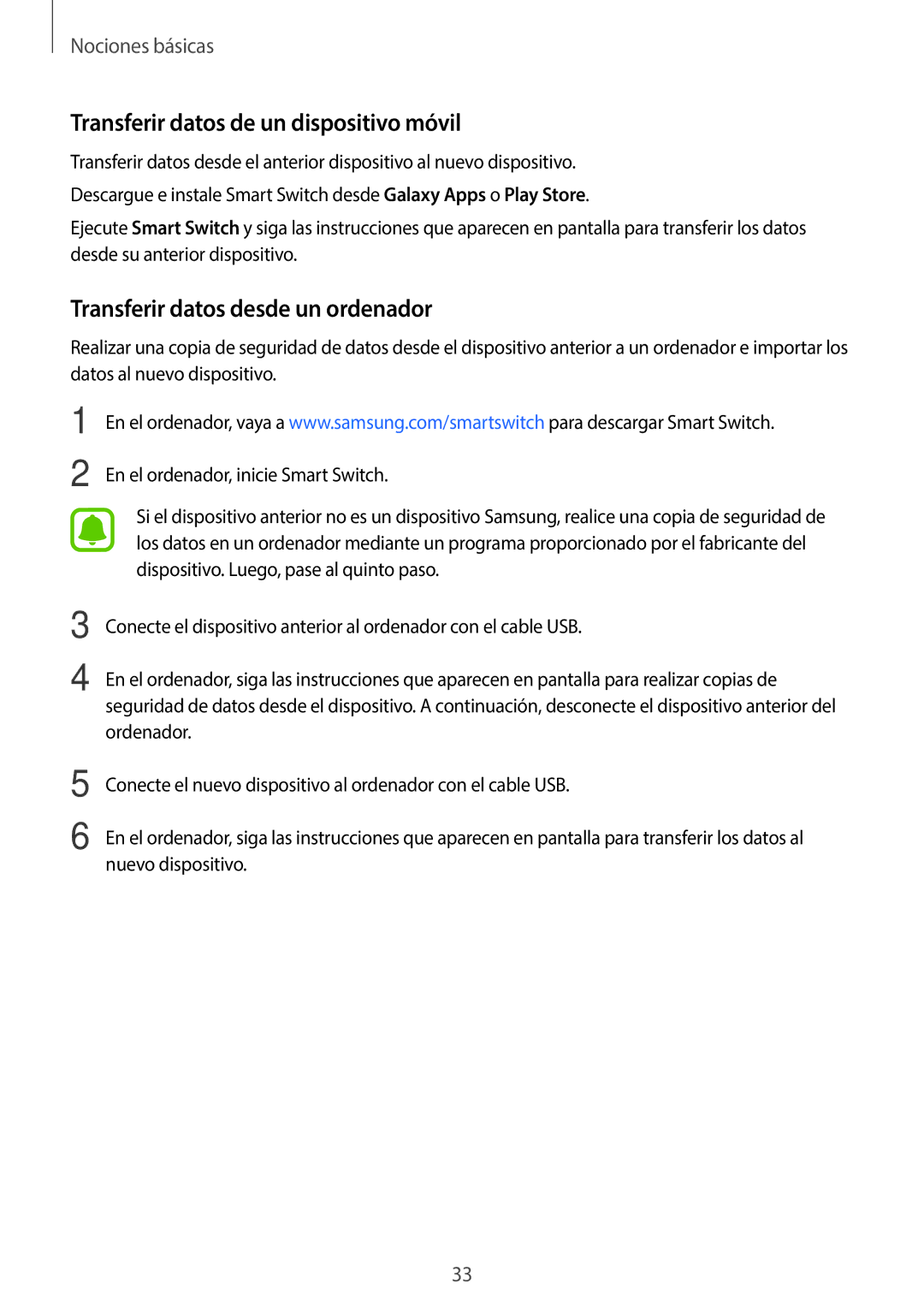 Samsung SM-J500FZWDTPH, SM-J500FZKDTPH manual Transferir datos de un dispositivo móvil, Transferir datos desde un ordenador 